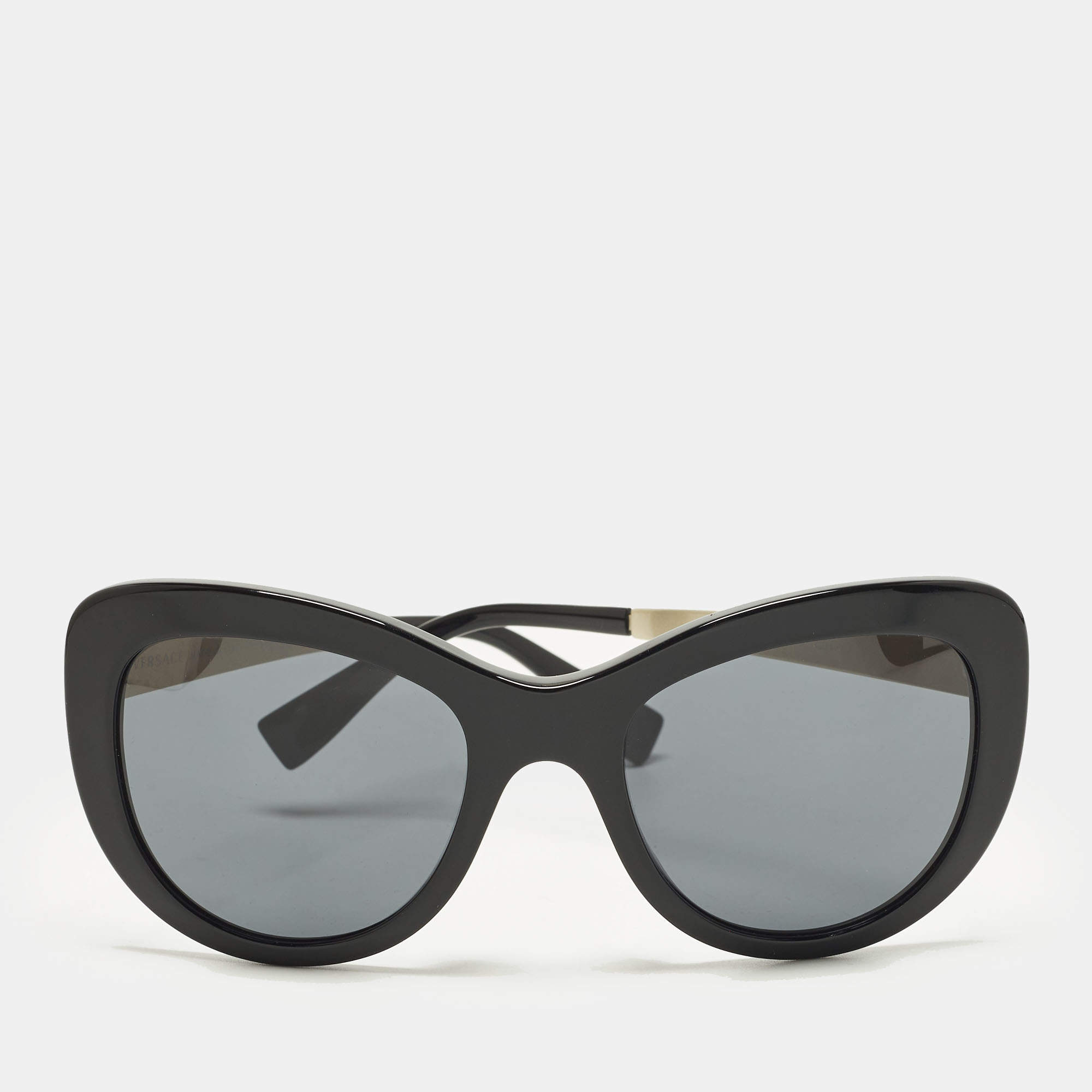 مملوكة مسبقًا Versace Black MOD 4325 Medusa Cat Eye Sunglasses