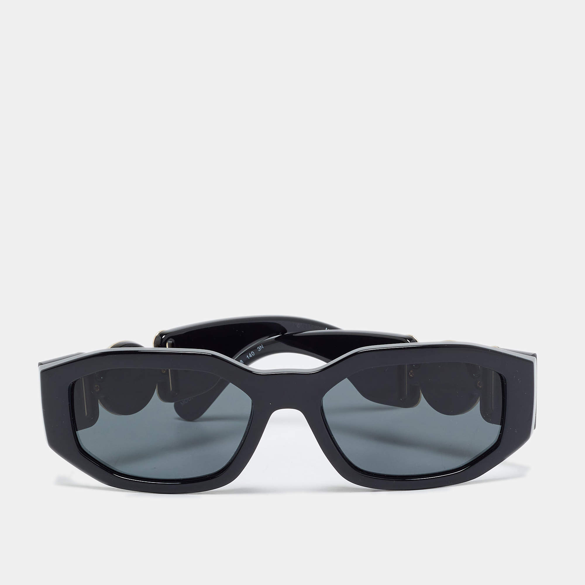 مملوكة مسبقًا Versace Black MOD 4361Medusa Biggie Rectangle Sunglasses
