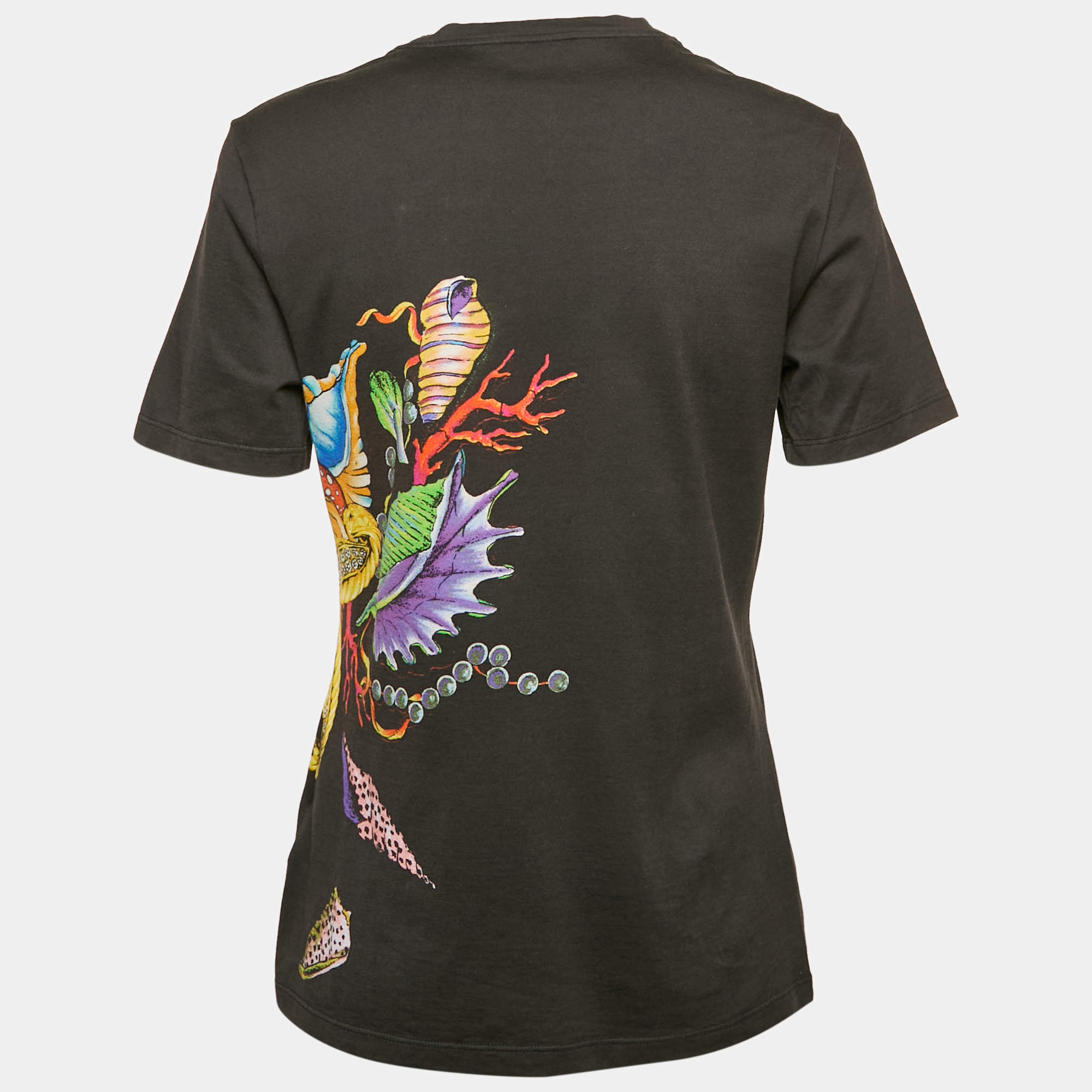 Versace Multicolor Tiger Printed Jersey Short Sleeve T-Shirt