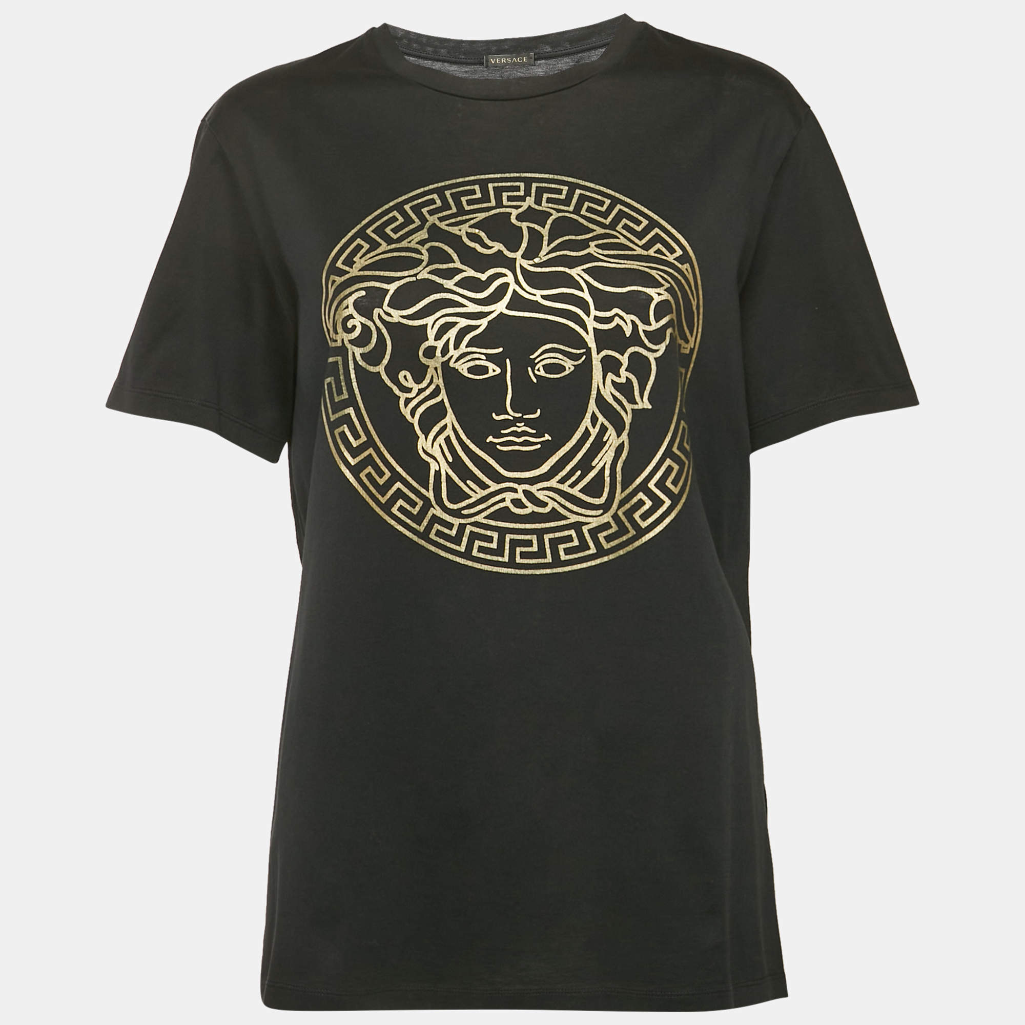 Versace Black Medusa Print Jersey T-Shirt M