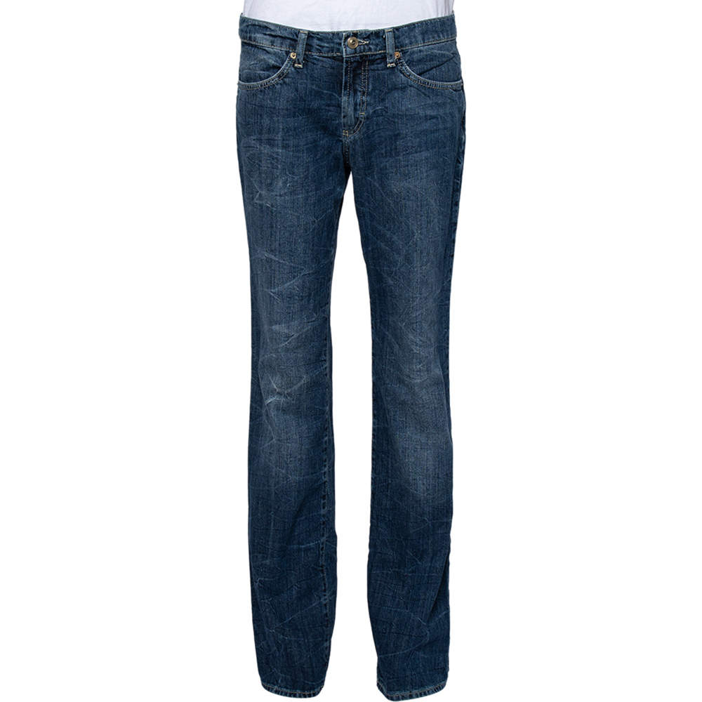 Versace VJC Navy Blue Denim Washed Jeans M