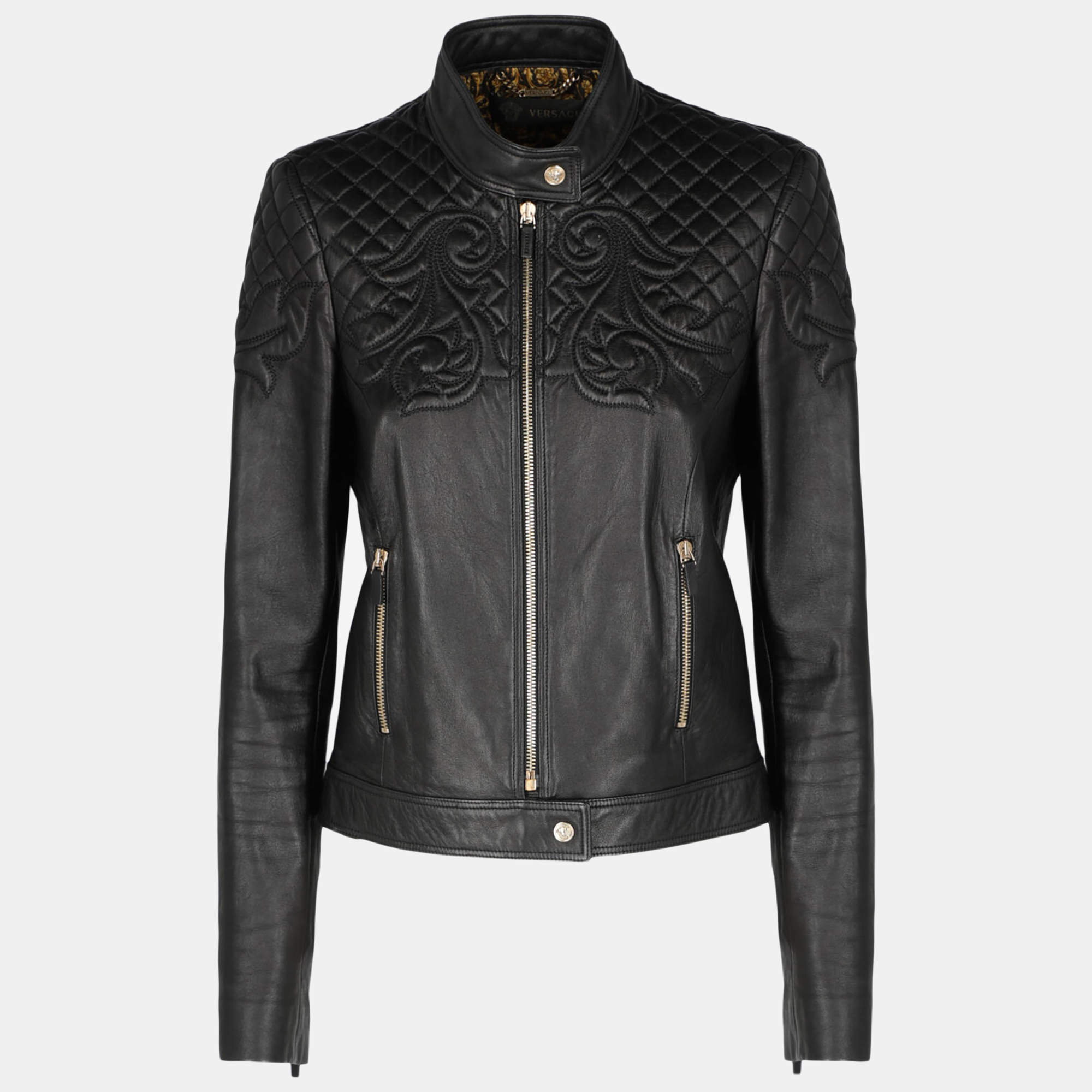 Versace Barocco Silhouette Puffer Jacket for Women | Online Store EU