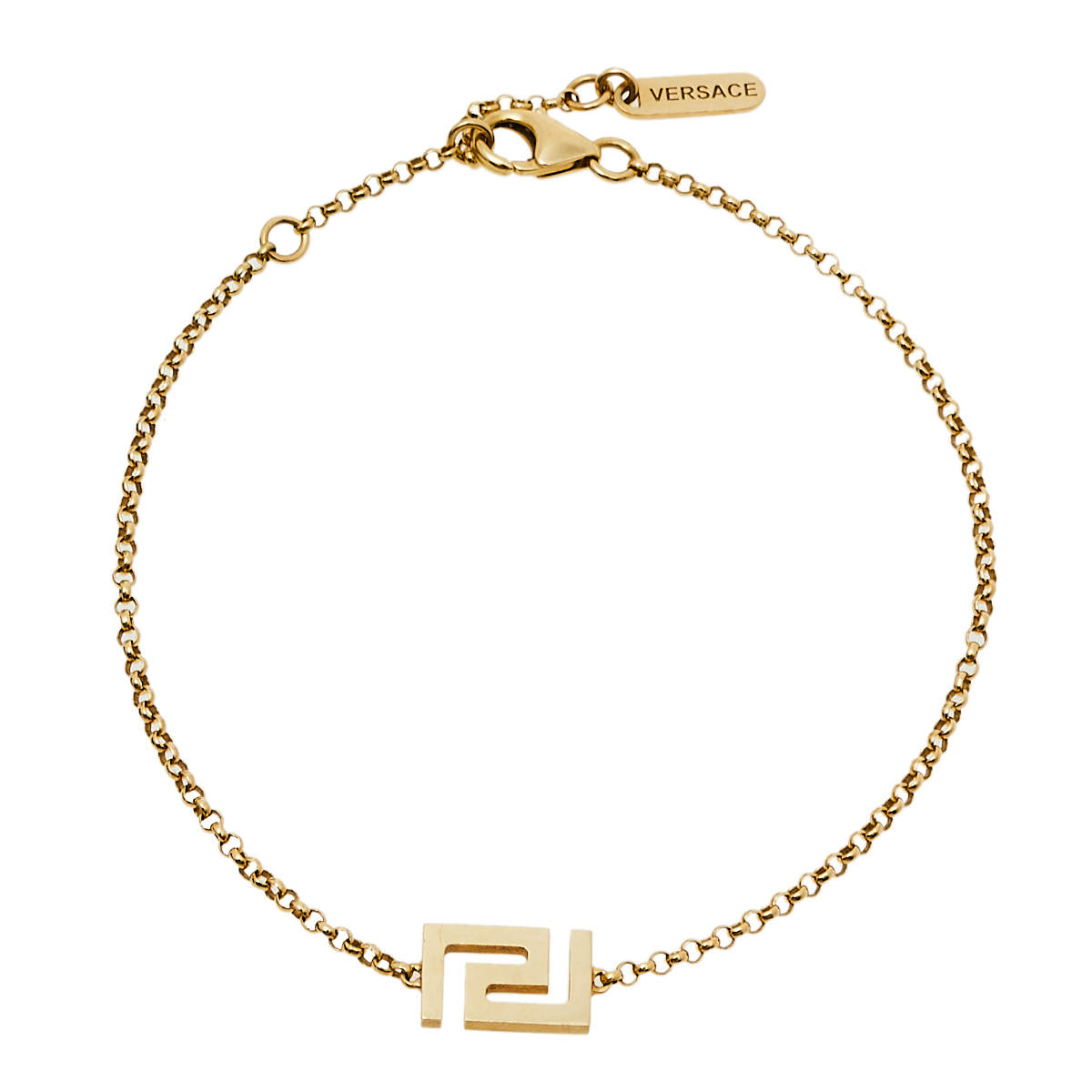 Versace Greek Key Motif 18K Yellow Gold Bracelet