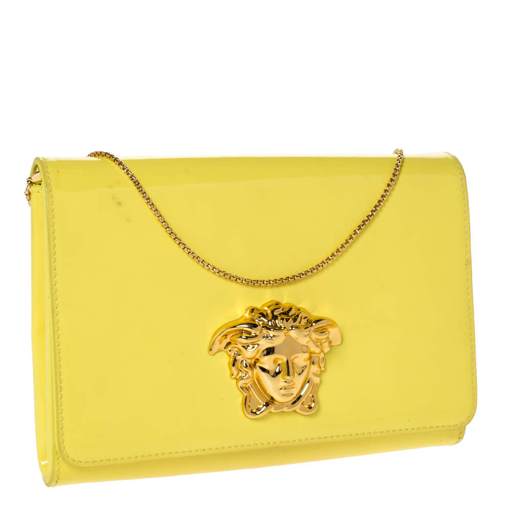 Leather bag Versace Yellow in Leather - 36487926