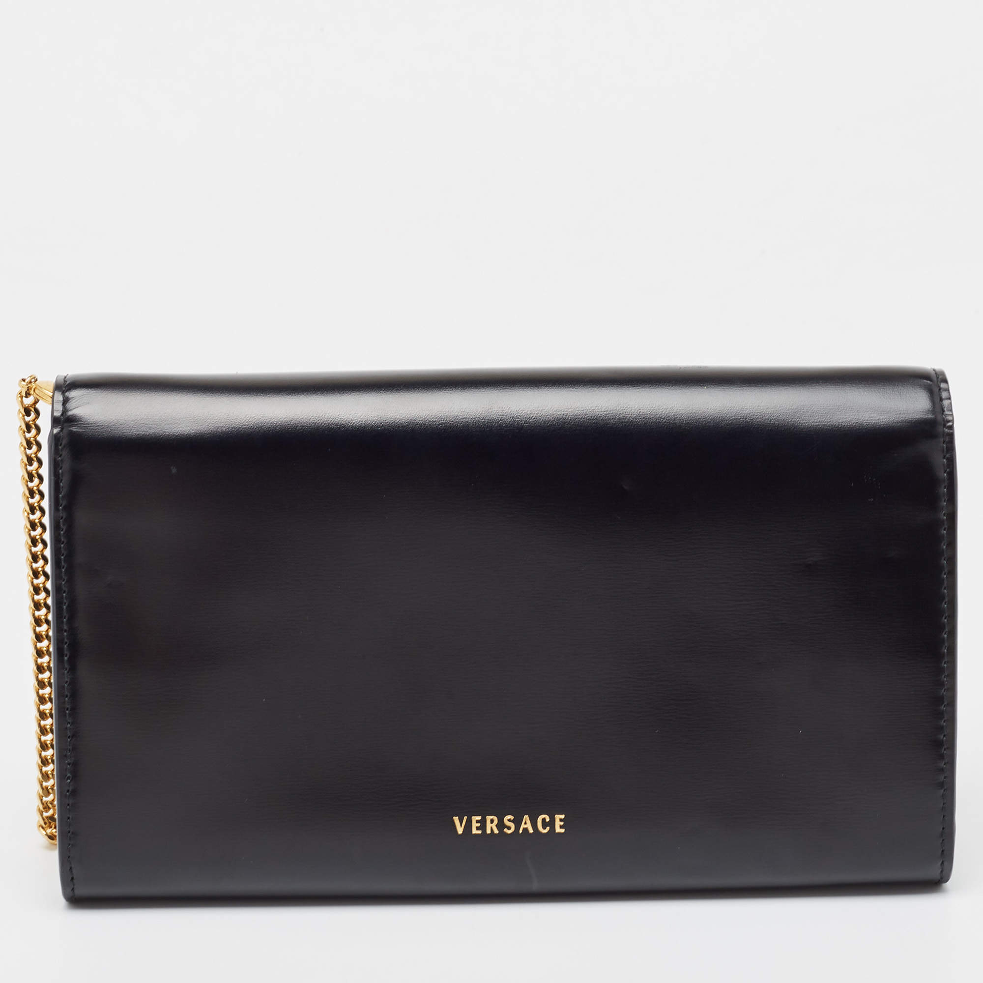 Versace black sales clutch bag