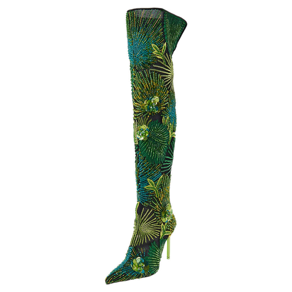 green versace boots