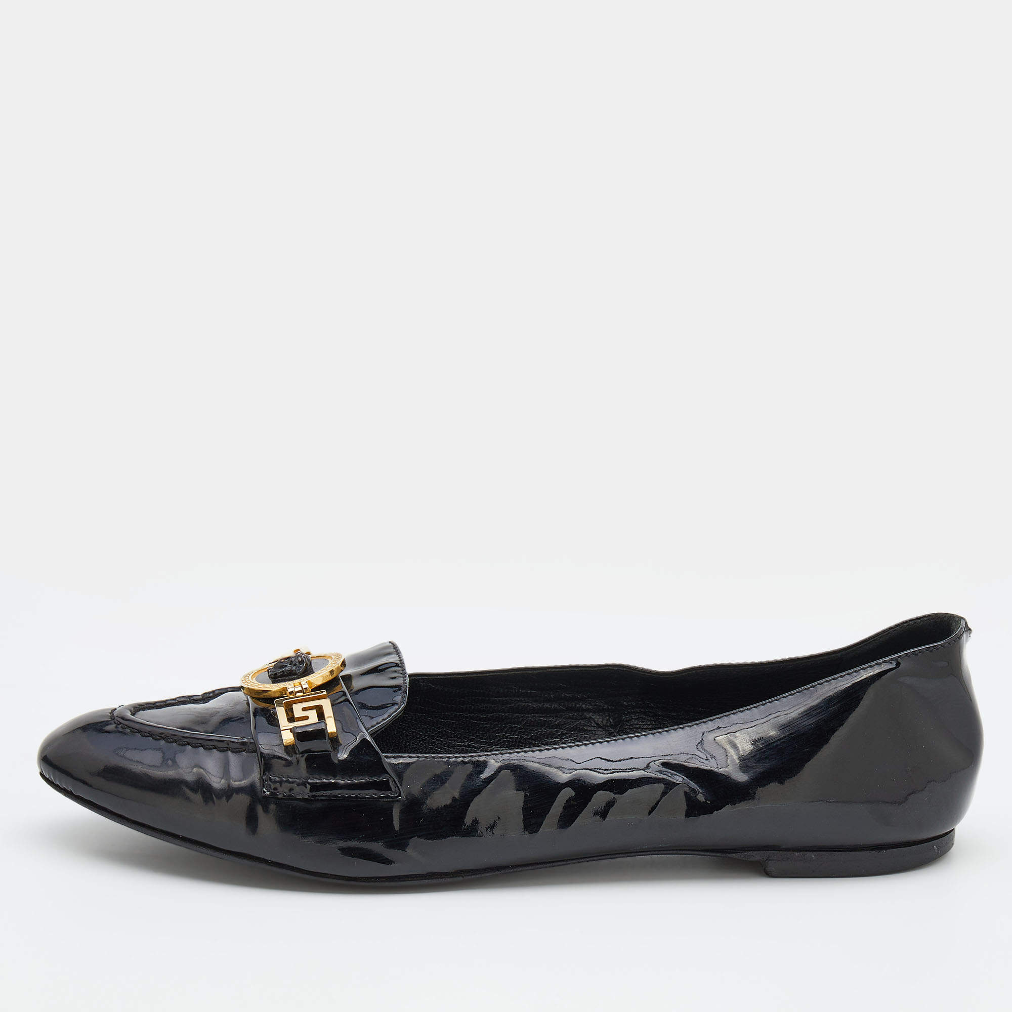 Versace Black Patent Leather Medusa Ballet Flats Size 39 Versace | The ...