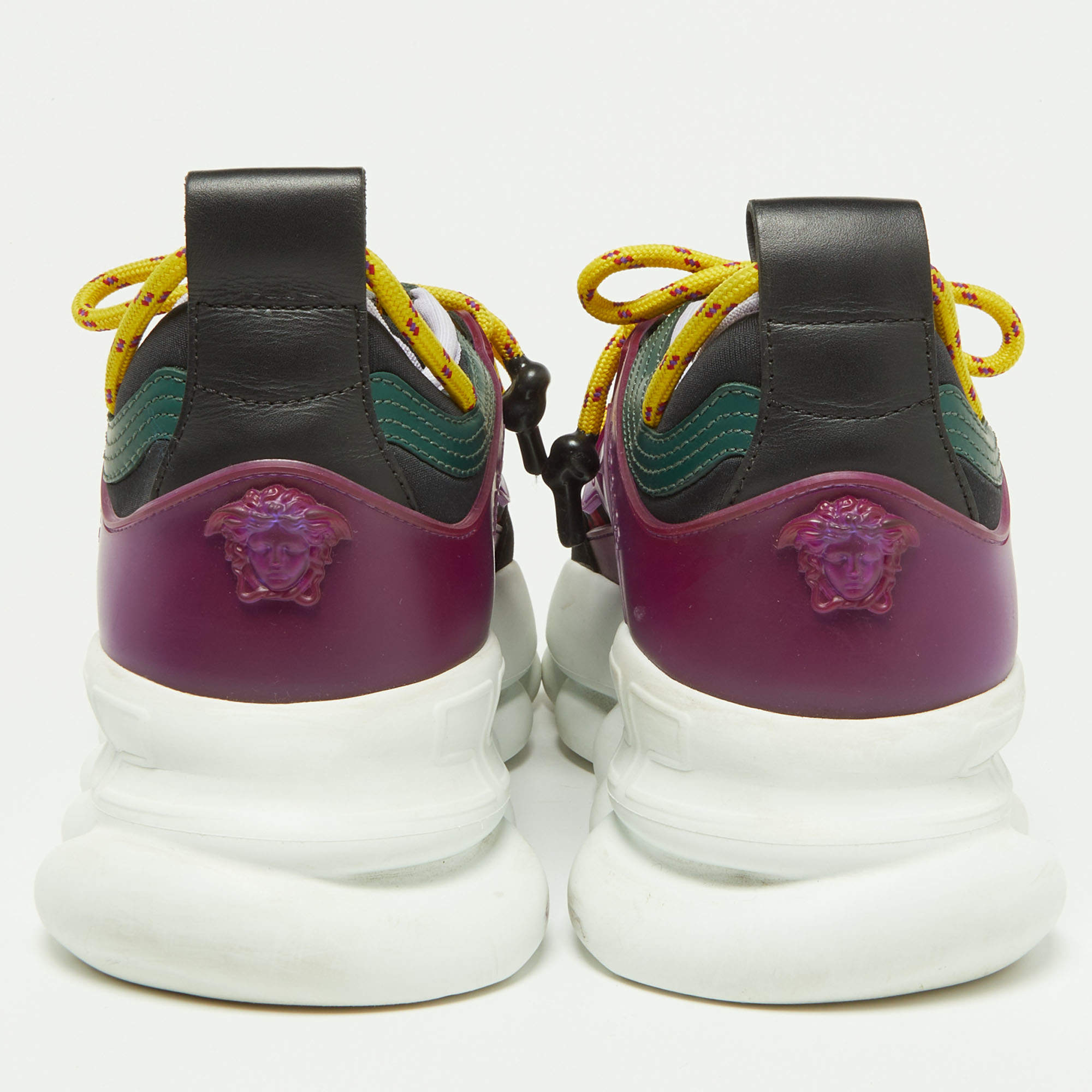 Versace Chain Reaction Multi-Color Suede & Leather Sneakers, Size 44 –  Cashinmybag