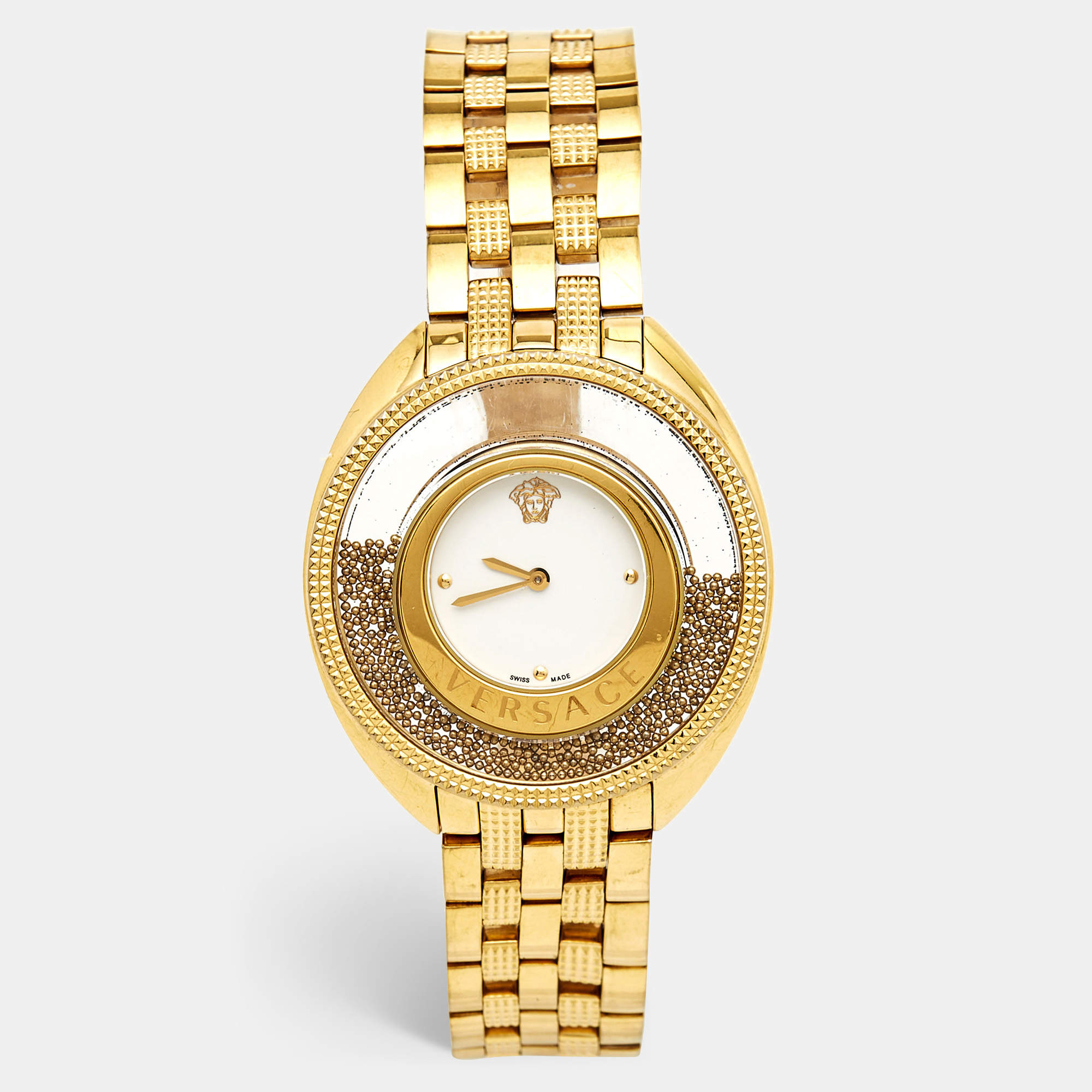 Versace White Gold Plated Stainless Steel  Destiny Spirit 86Q70D002-S070 Women's Wristwatch 36 mm