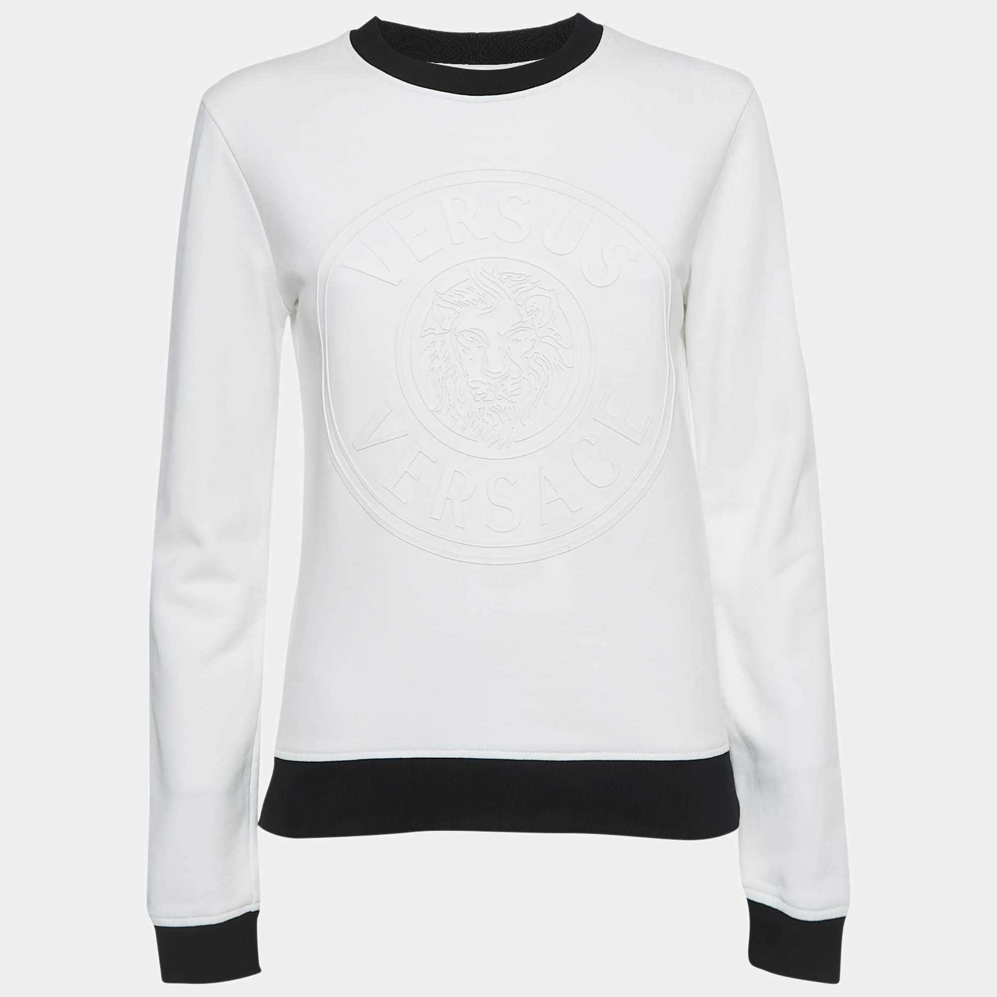 Versus Versace White Medusa Print Cotton Sweatshirt M