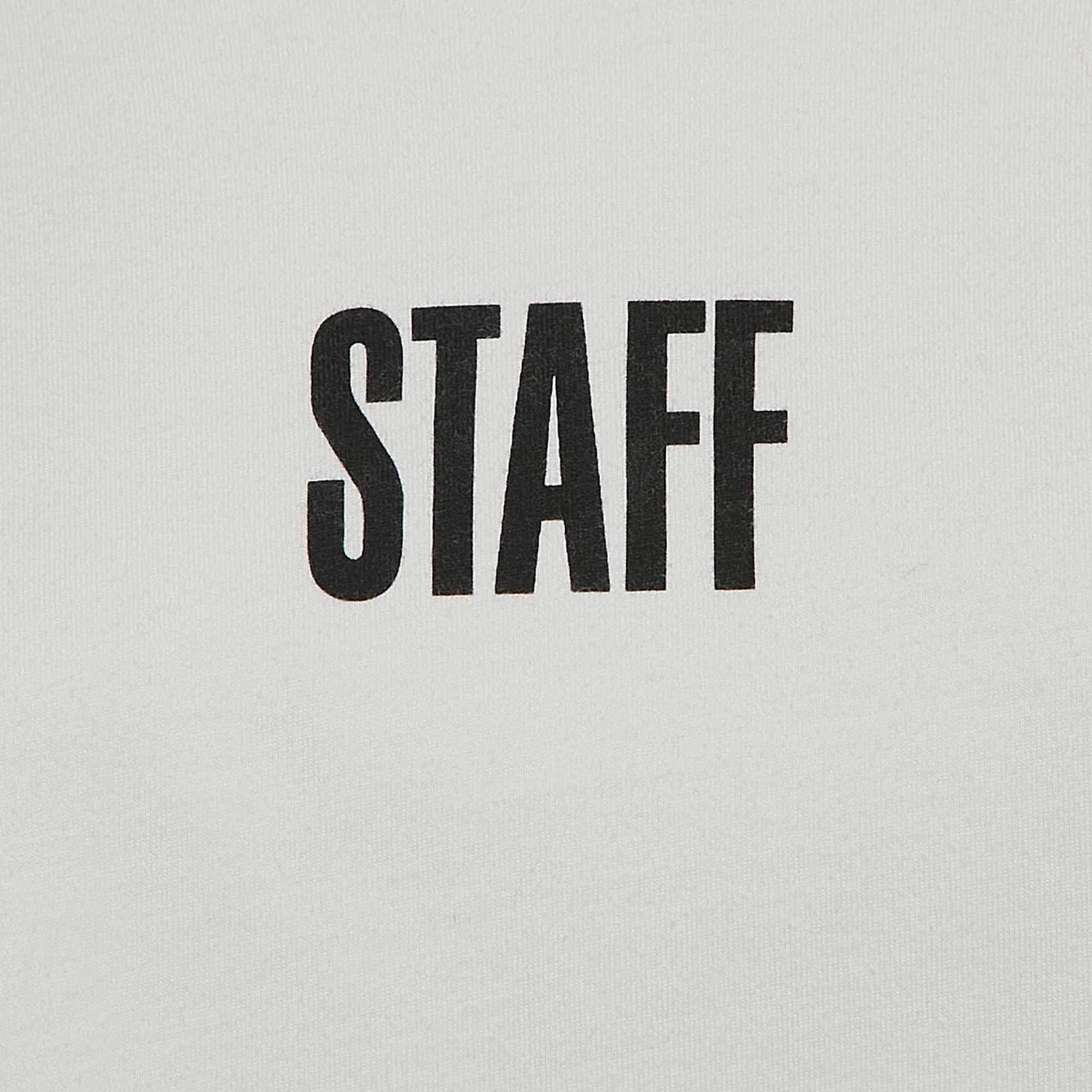 Vetements X Hanes White Staff Print Cotton Oversized T-Shirt