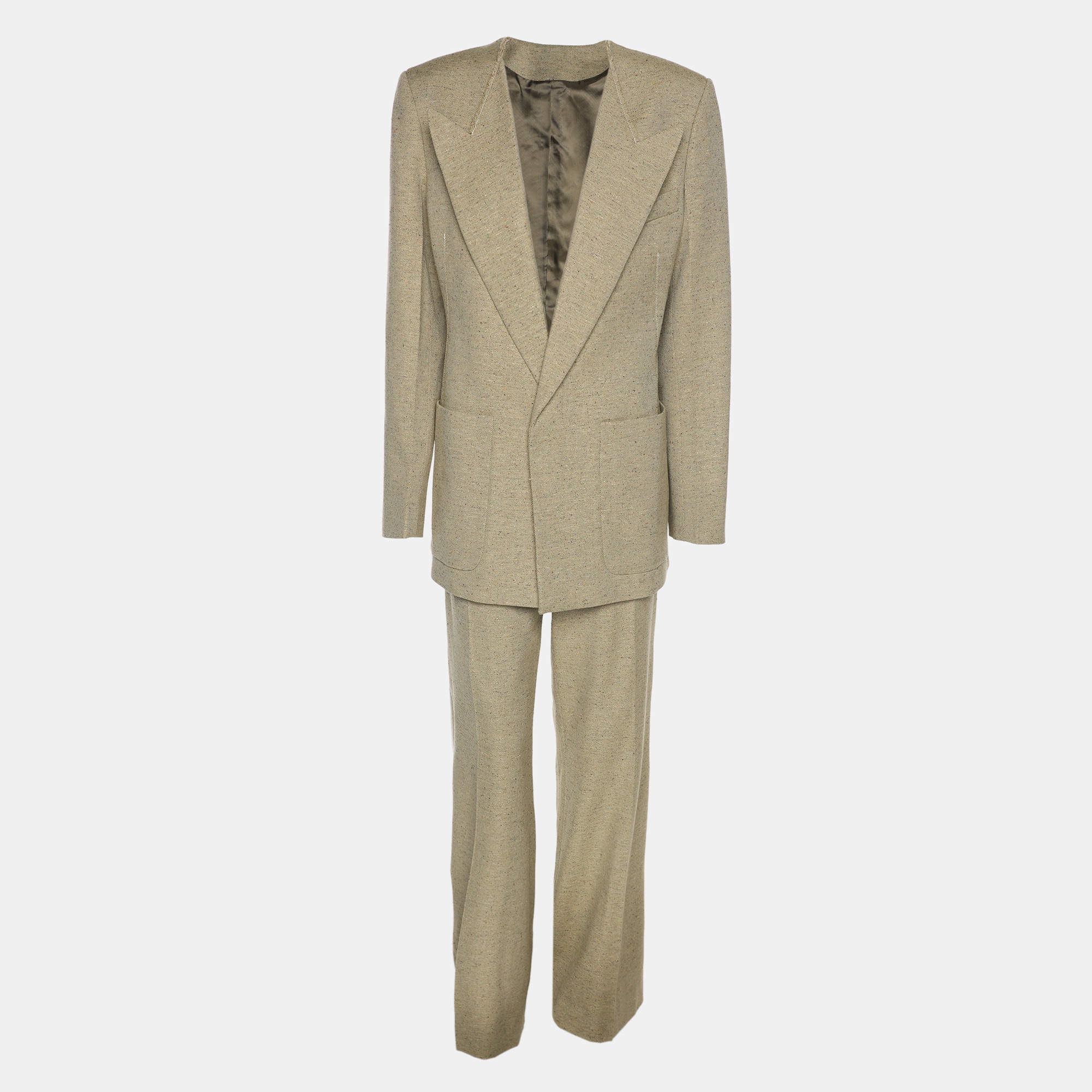 Pre Owned Victoria Beckham Avocado Wool Blend Suit Set S