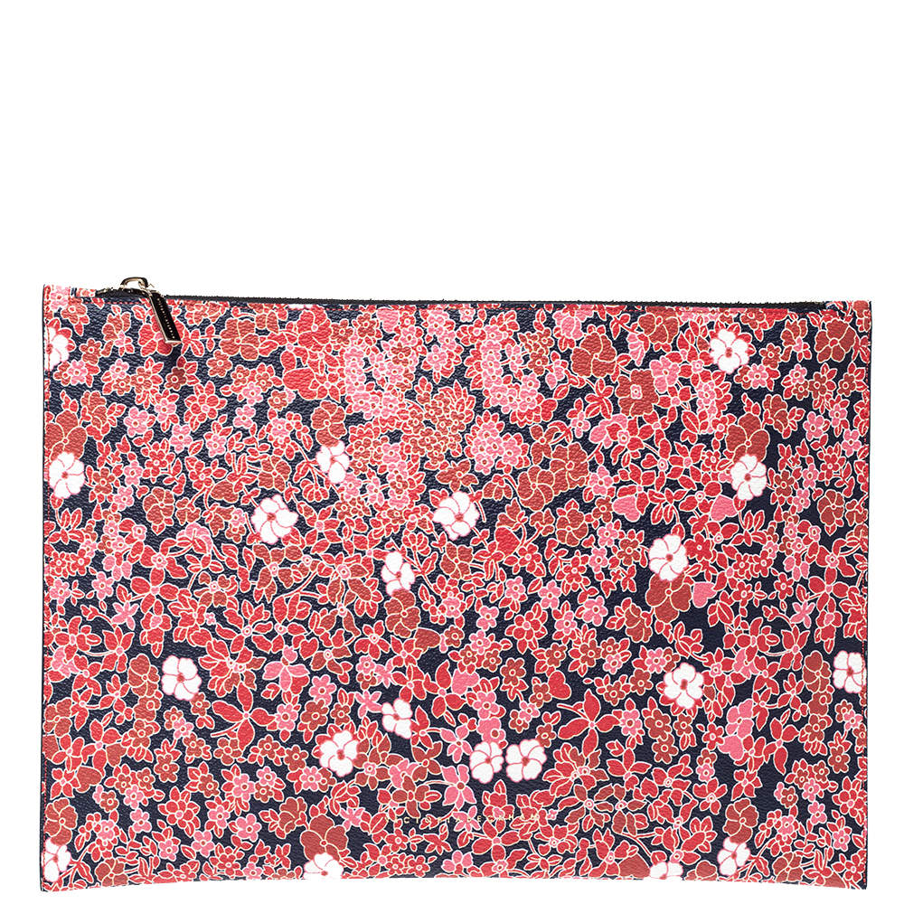 Pre Owned Victoria Beckham Multicolor Floral Print Large Simple Pouch