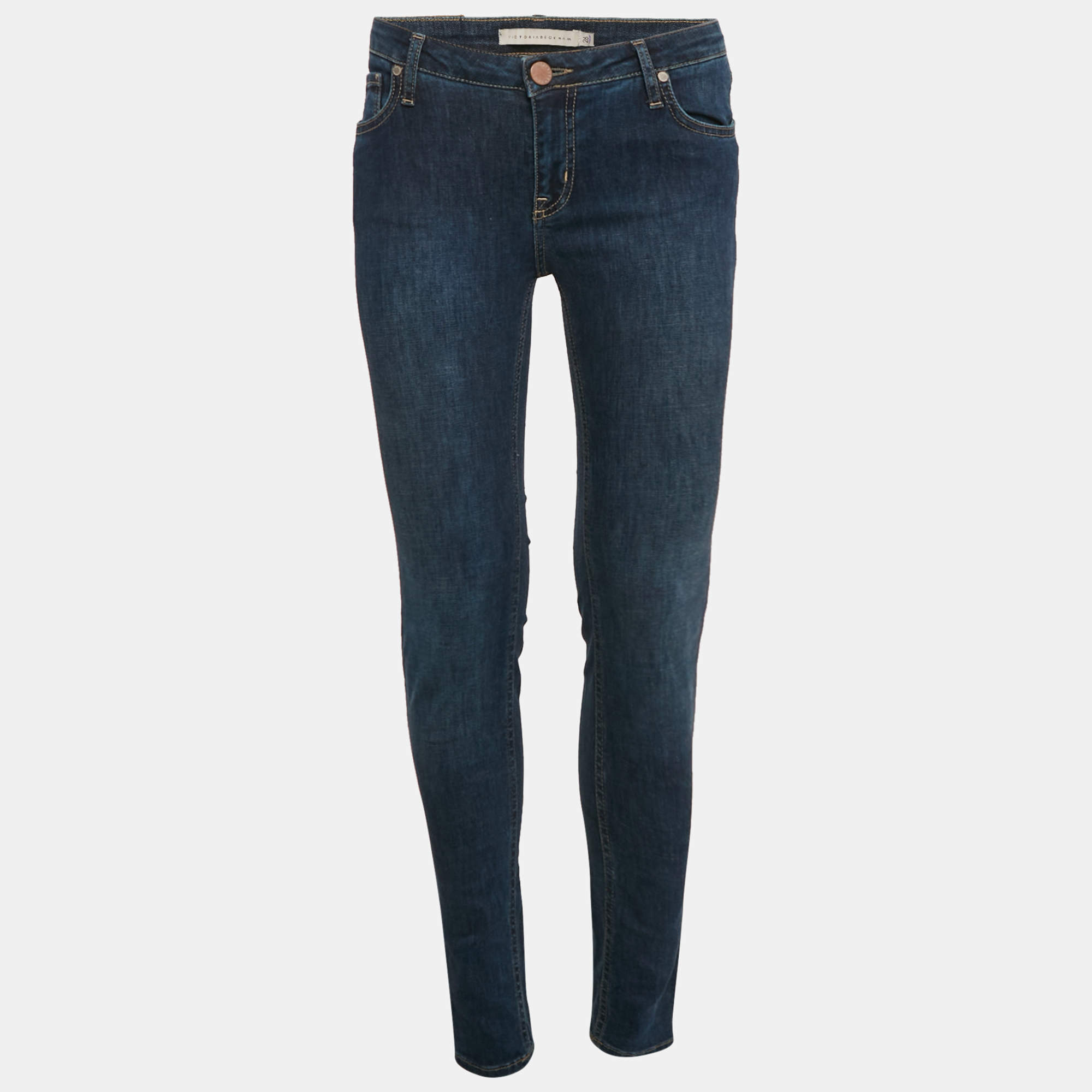 Victoria Beckham Blue Washed Denim Jeans S Waist 26" 