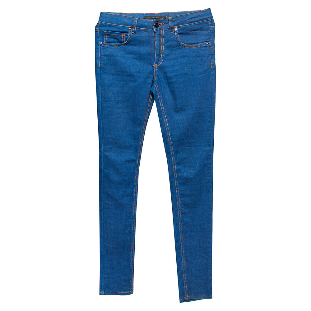 Pre Owned Victoria Beckham Blue Denim Slim Fit Jeans S