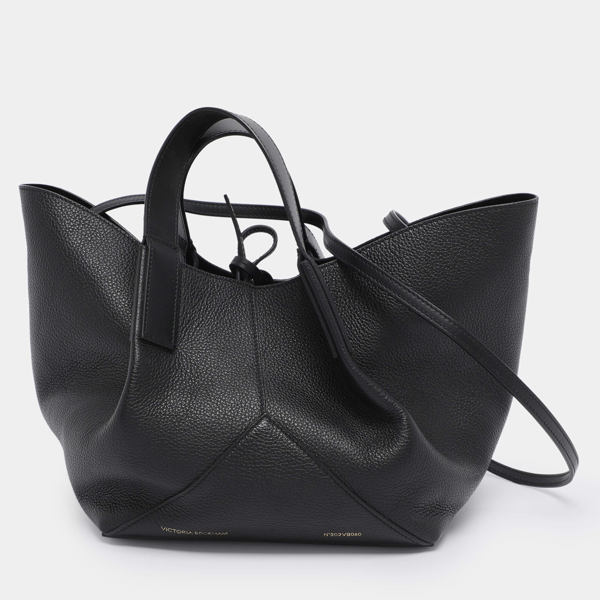 Pre Owned Victoria Beckham Black Leather Mini W11 Tote