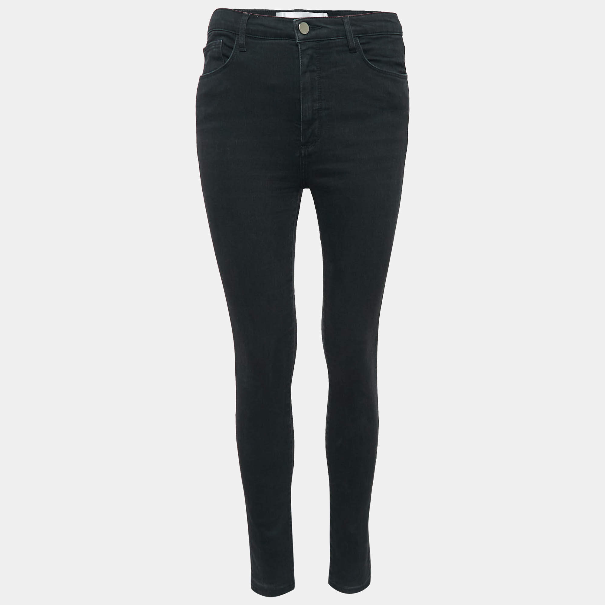 Pre Owned Victoria Victoria Beckham Black Faded Denim Skinny Jeans M Waist 28"