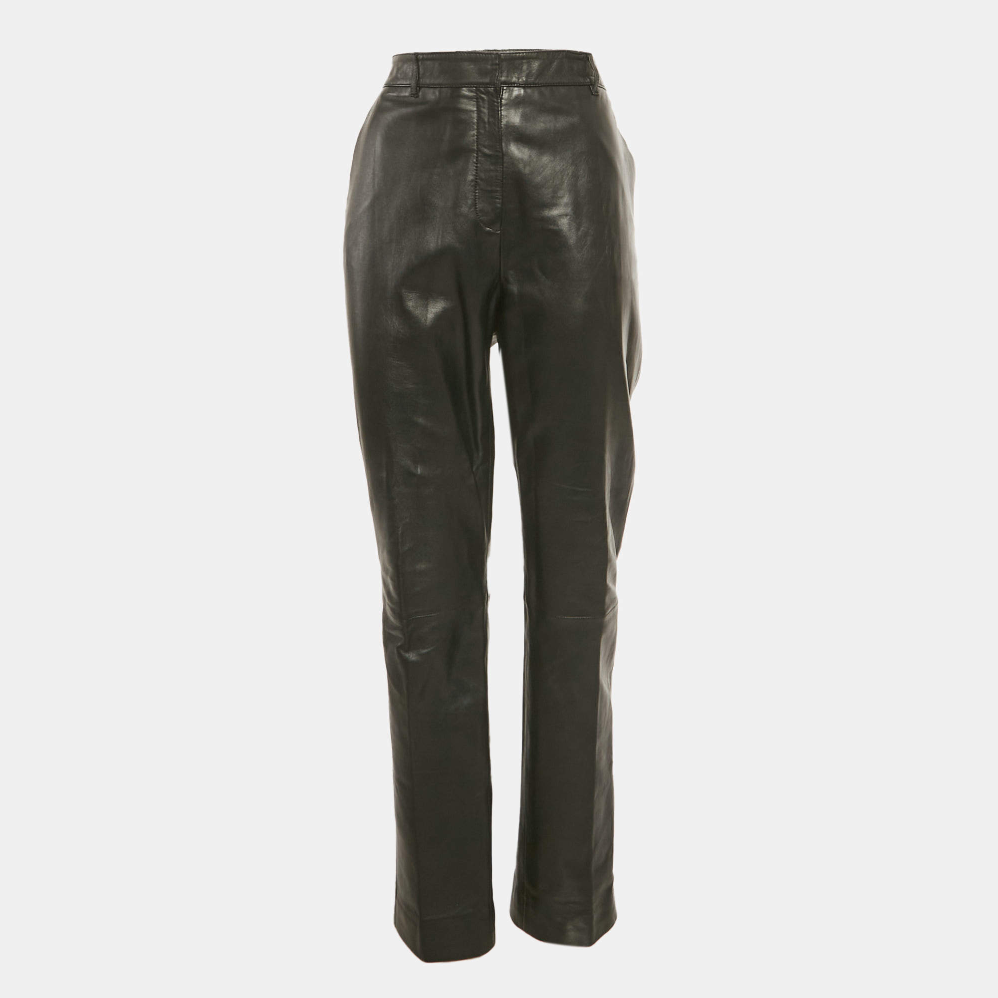 Pre Owned Victoria Victoria Beckham Black Leather Pants L