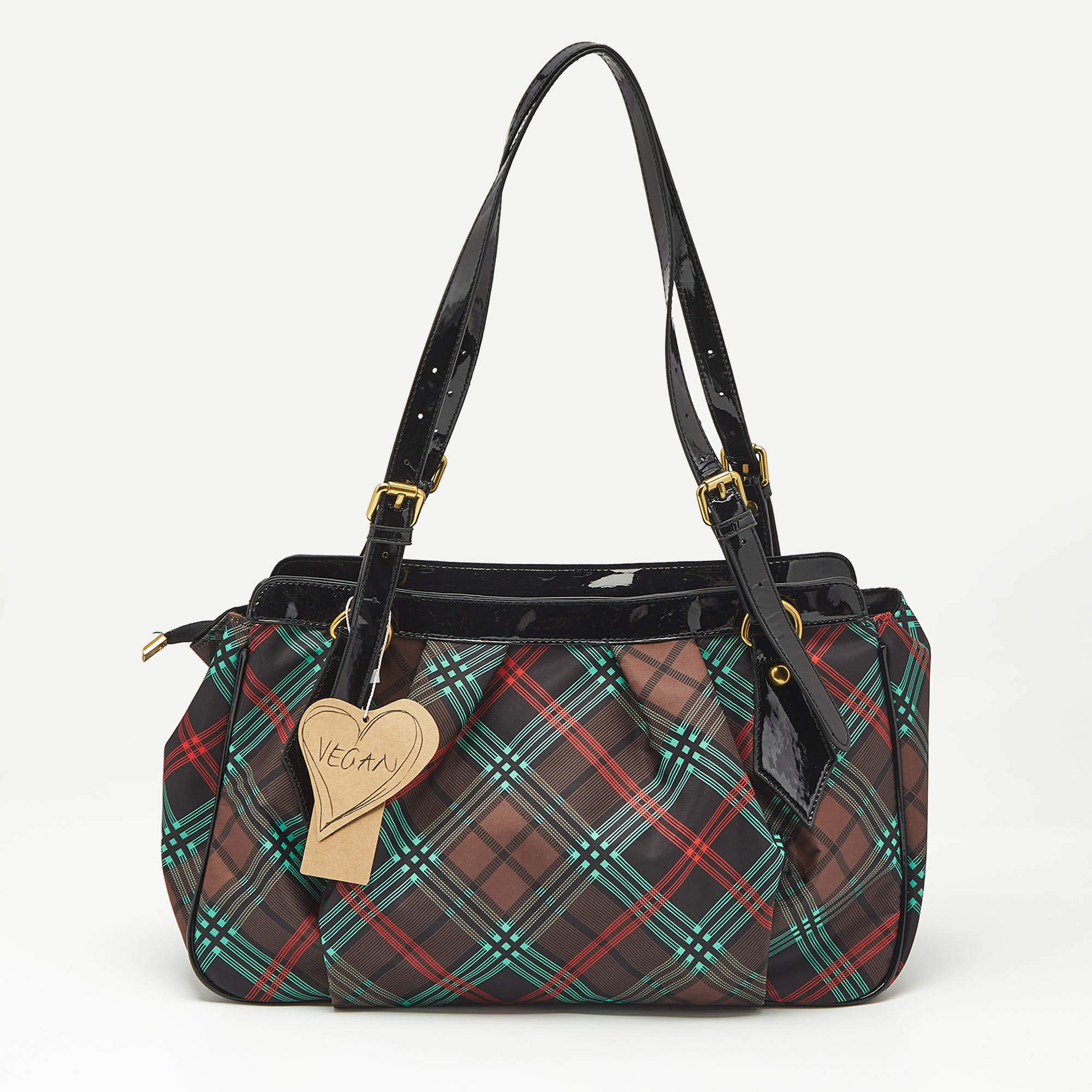 Pre Owned Vivienne Westwood Multicolor Nylon Vegan Logo Tote