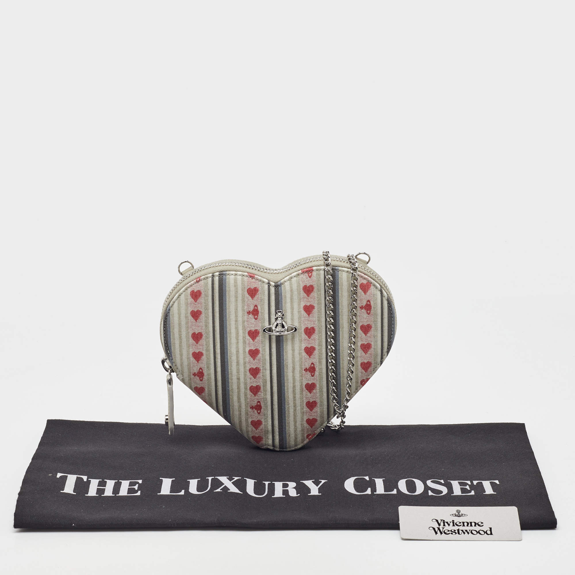 Vivienne Westwood Multicolor Printed Canvas Heart Zip