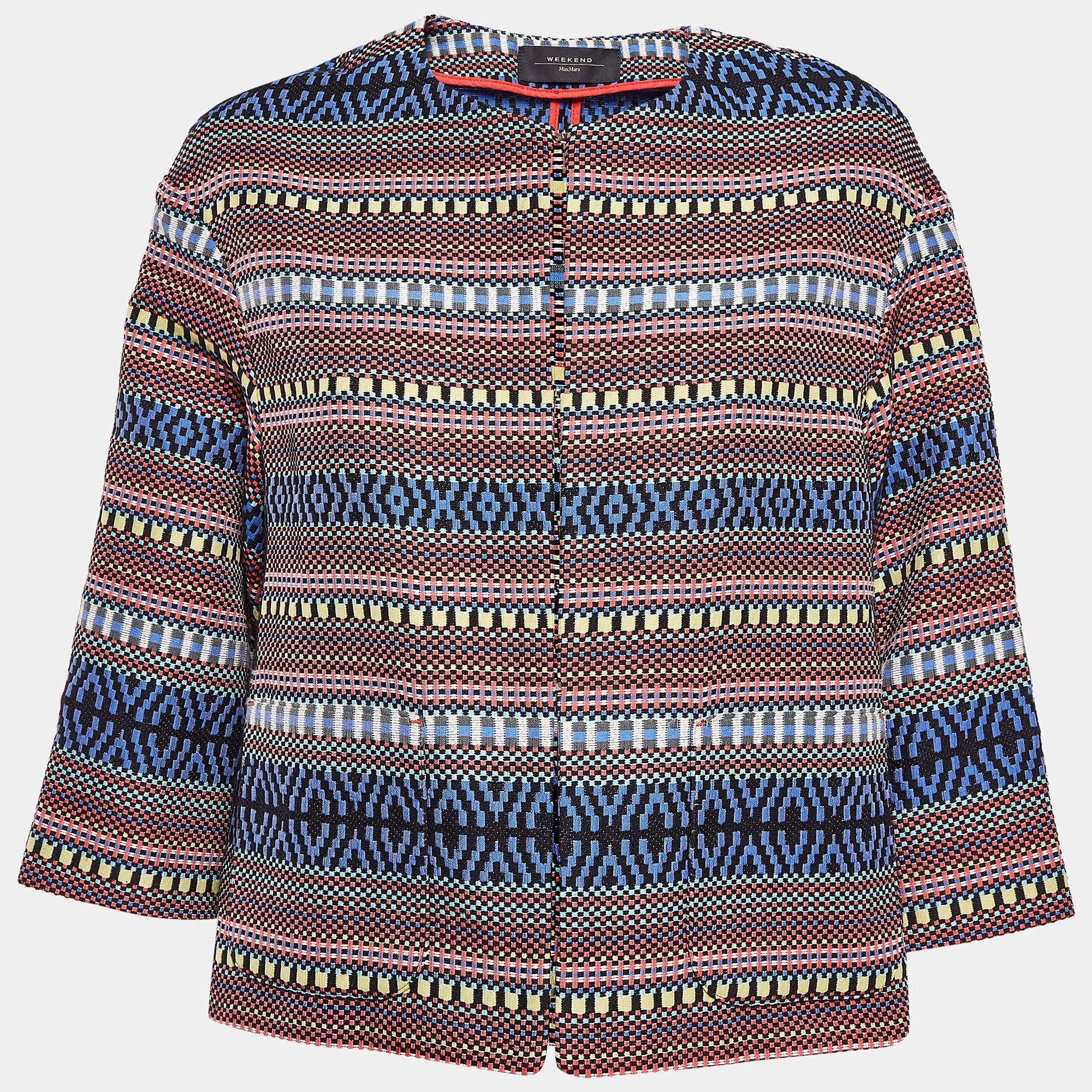 Weekend Max Mara Multicolor Cotton Blend Cropped Jacket S