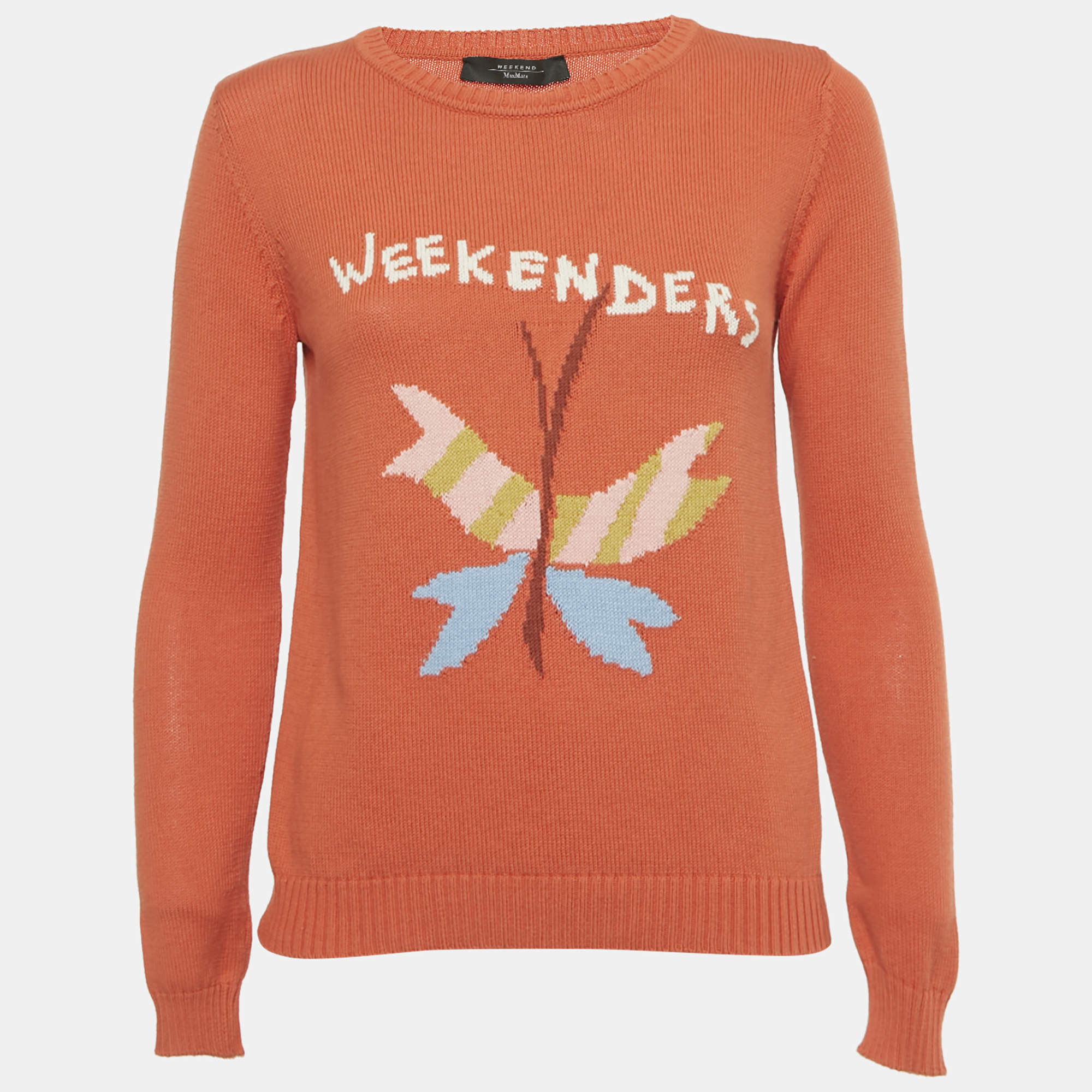 مملوكة مسبقًا سويتر ويكند ماكس مارا برتقالي بلوغو تريكو صغير جدًا