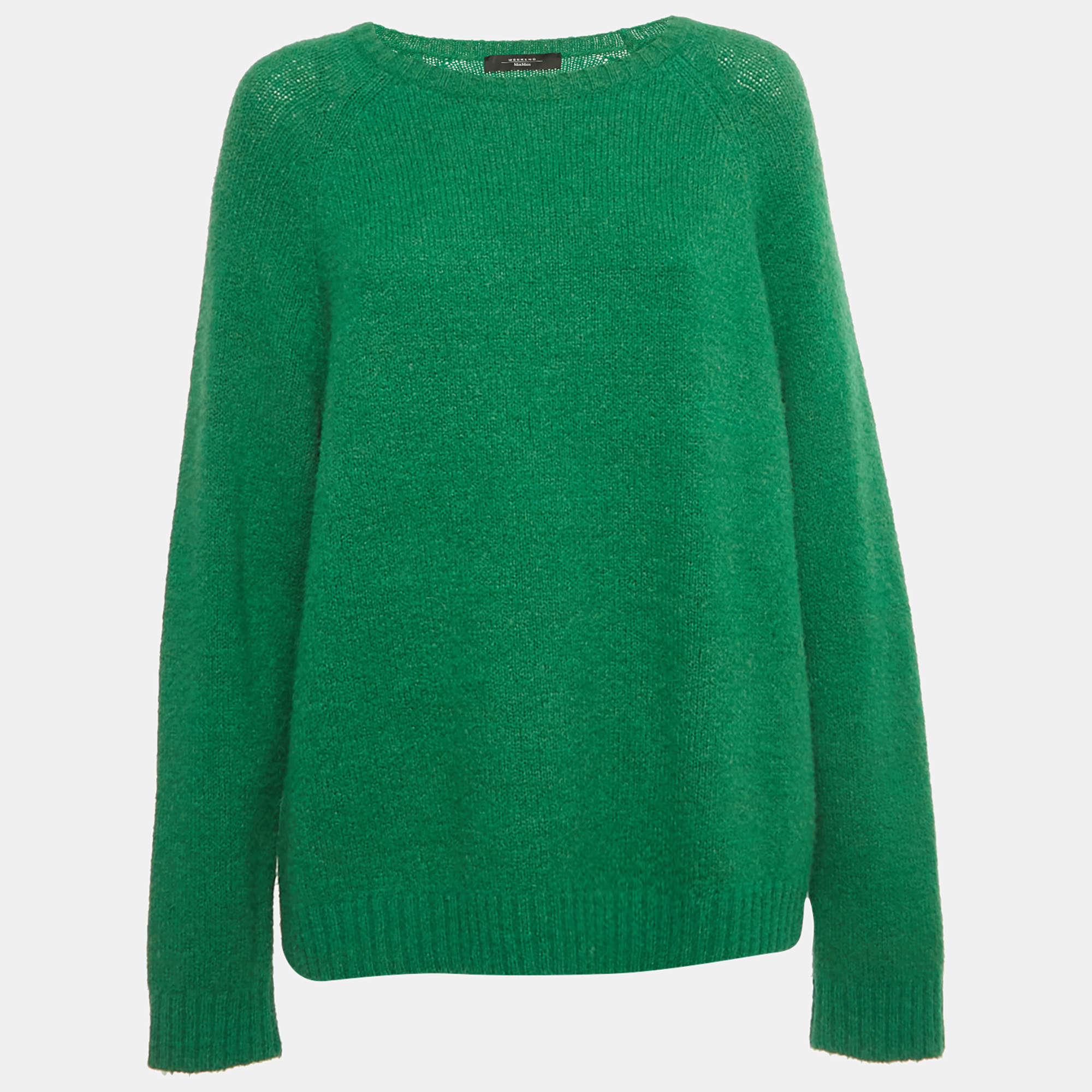 Pre Owned Weekend Max Mara Green Rib Knit Sweater L