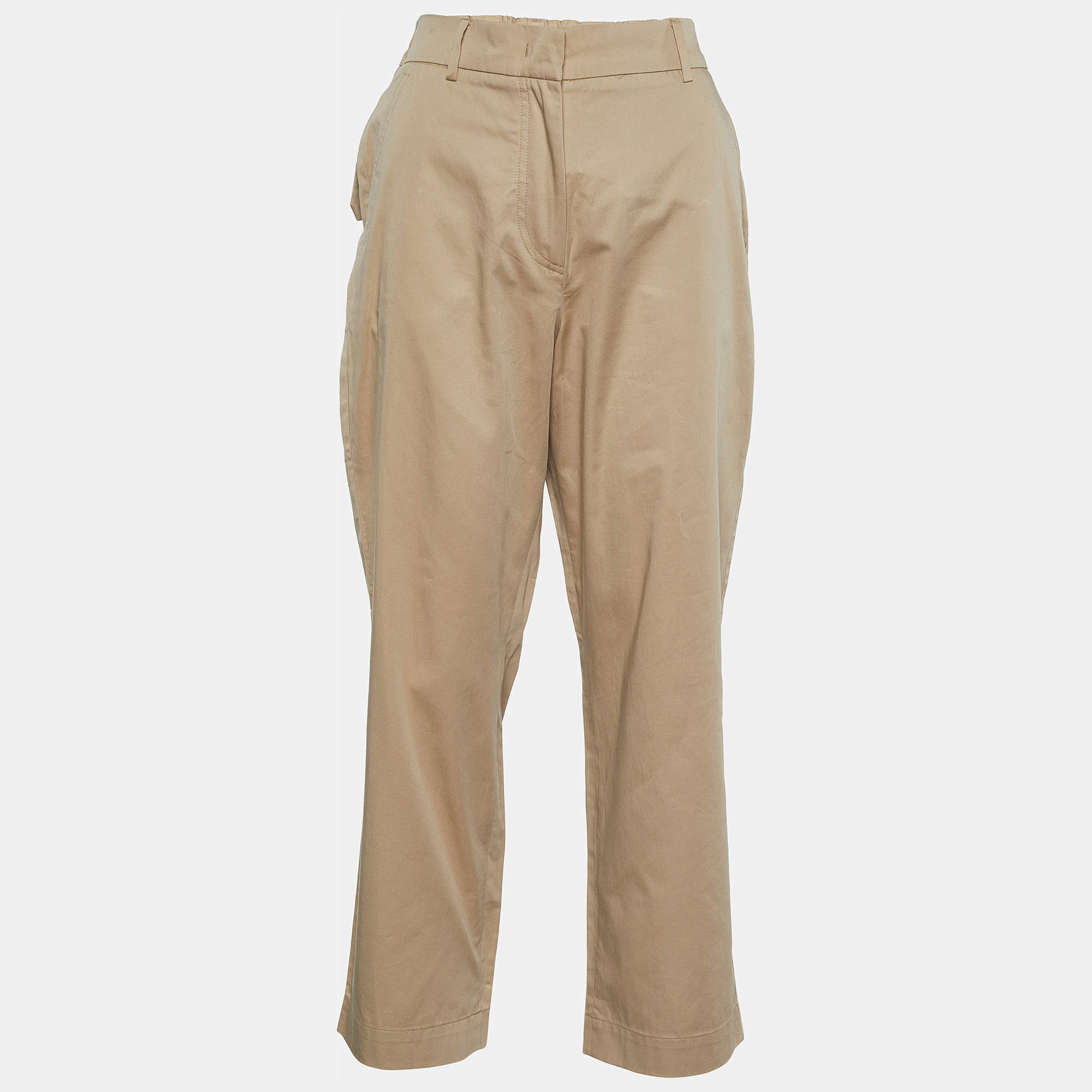 Weekend Max Mara Beige Cotton Chino Trousers S