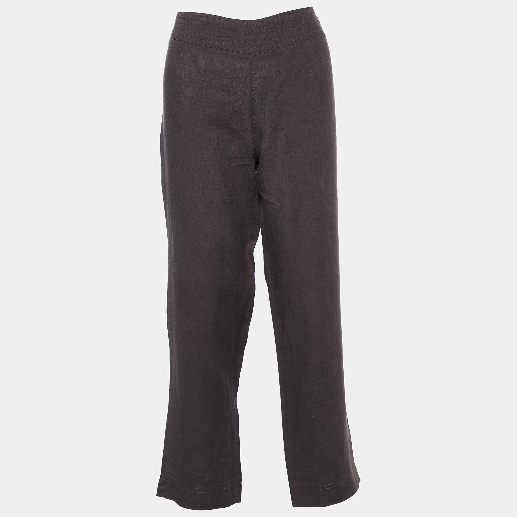 Weekend Max Mara Brown Linen Pants S