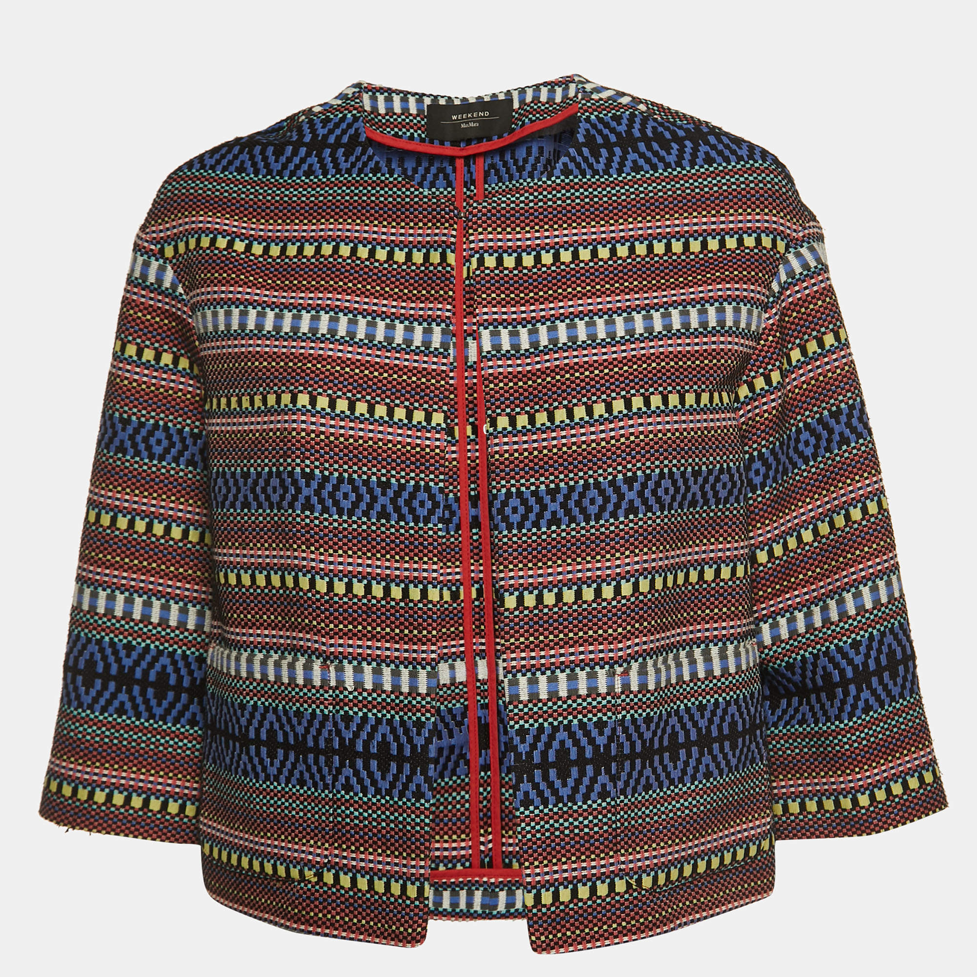Weekend Max Mara Multicolor Woven Cropped Jacket S