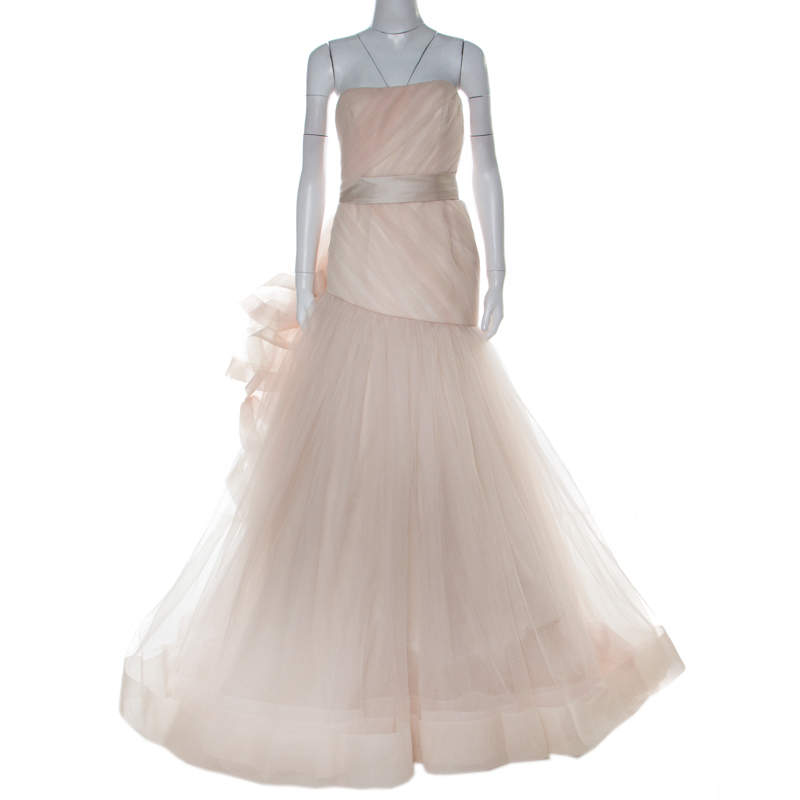 vera wang rose gold wedding dress