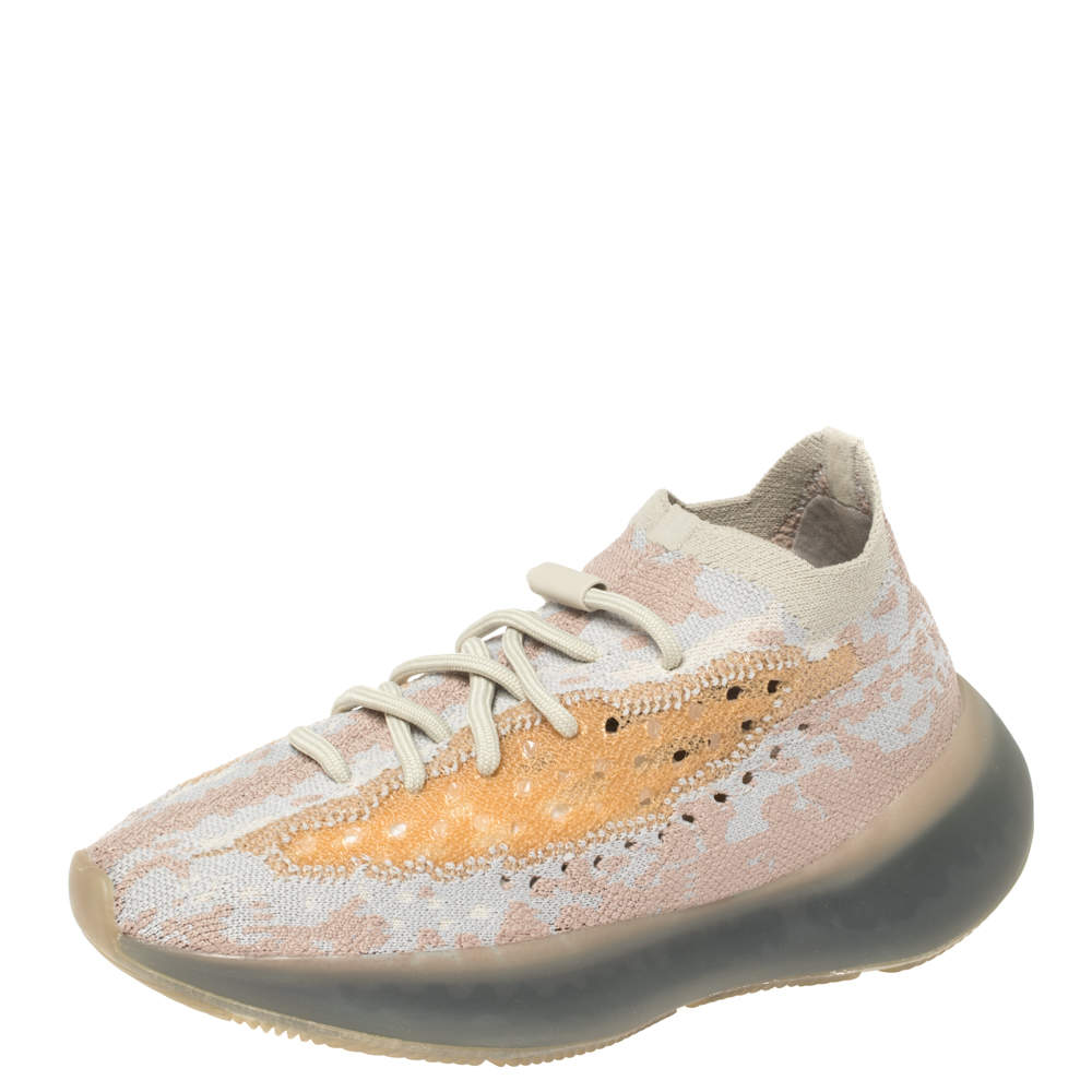 Pre Owned Yeezy x Adidas Pepper Cotton Knit Boost 380 Mist Reflective Sneakers Size 37.5