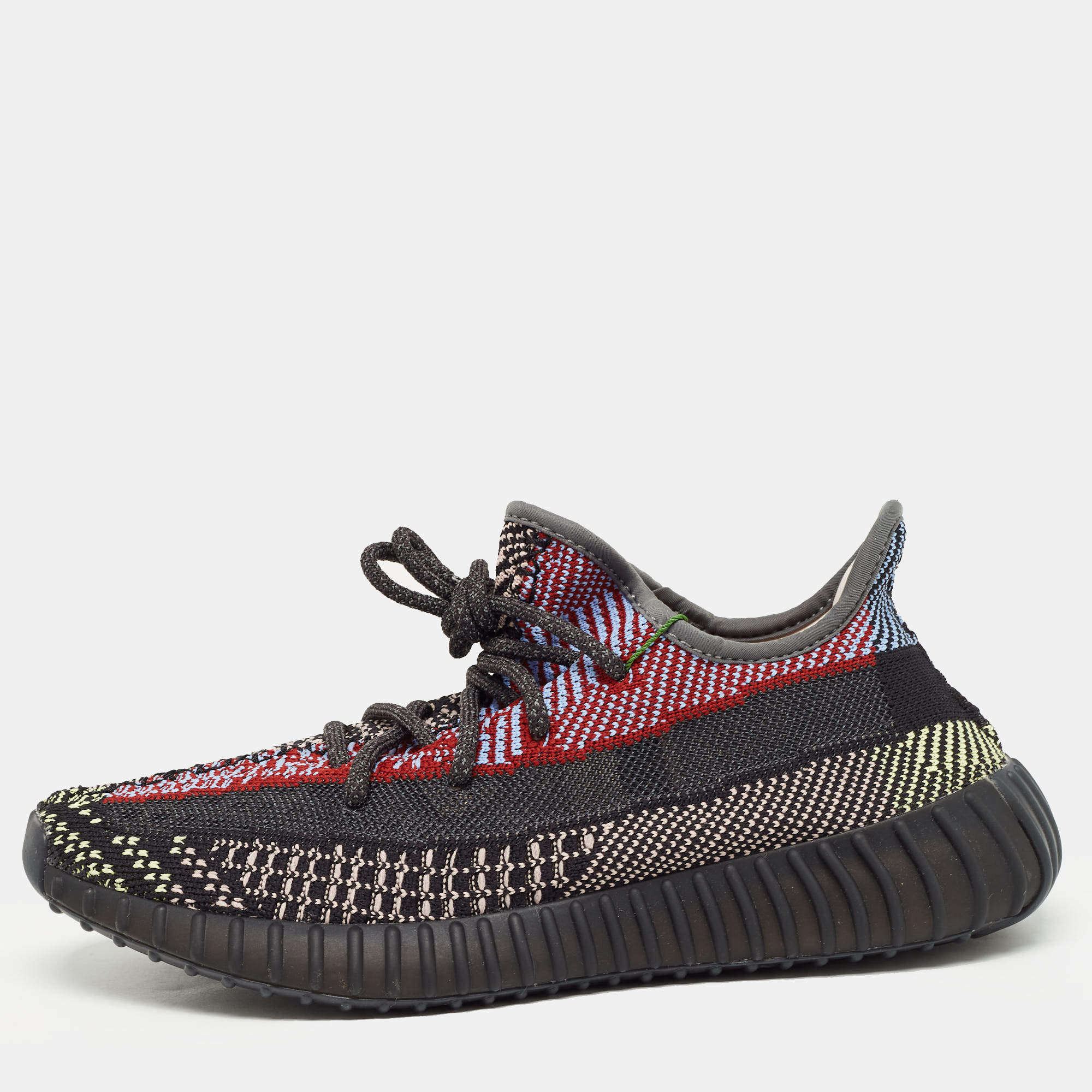 Pre Owned Yeezy x Adidas Multicolor Knit Fabric Boost 350 V2 Yecheil (Non-Reflective) Sneakers Size 40 2/3