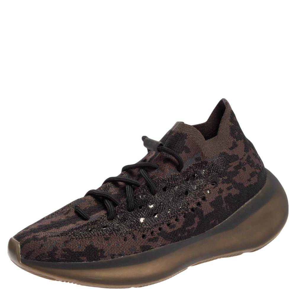 Yeezy x Adidas Multicolor Knit Fabric Boost 380 Onyx Sneakers Size 41 1/3
