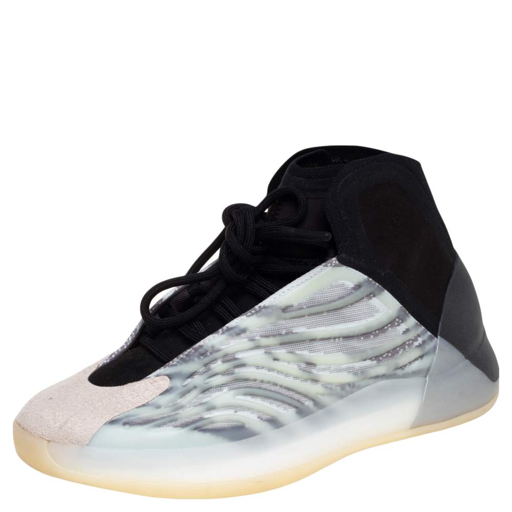 Pre Owned Yeezy x adidas Multicolor Mesh And Fabric QNTM High Top Sneakers Size 40 2/3