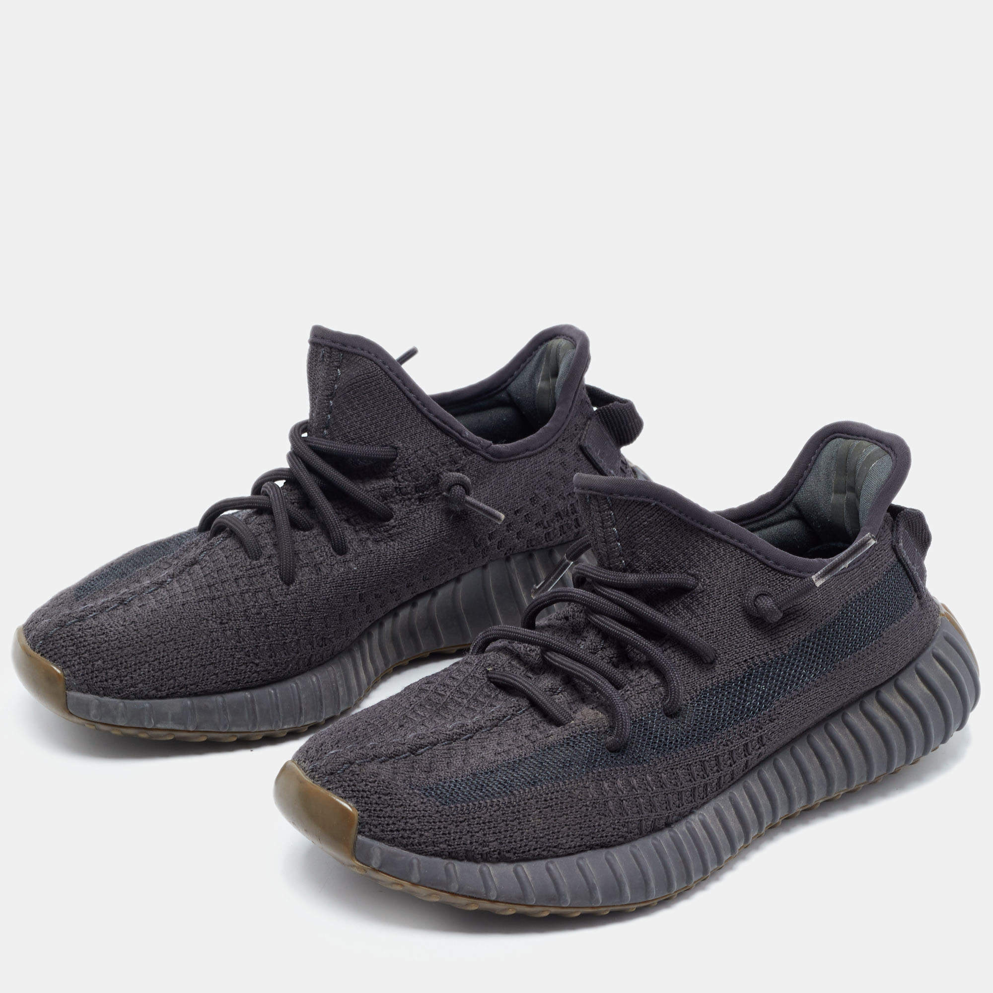 Yeezy x Adidas Black Knit Fabric Boost 350 V2 Cinder Sneakers Size