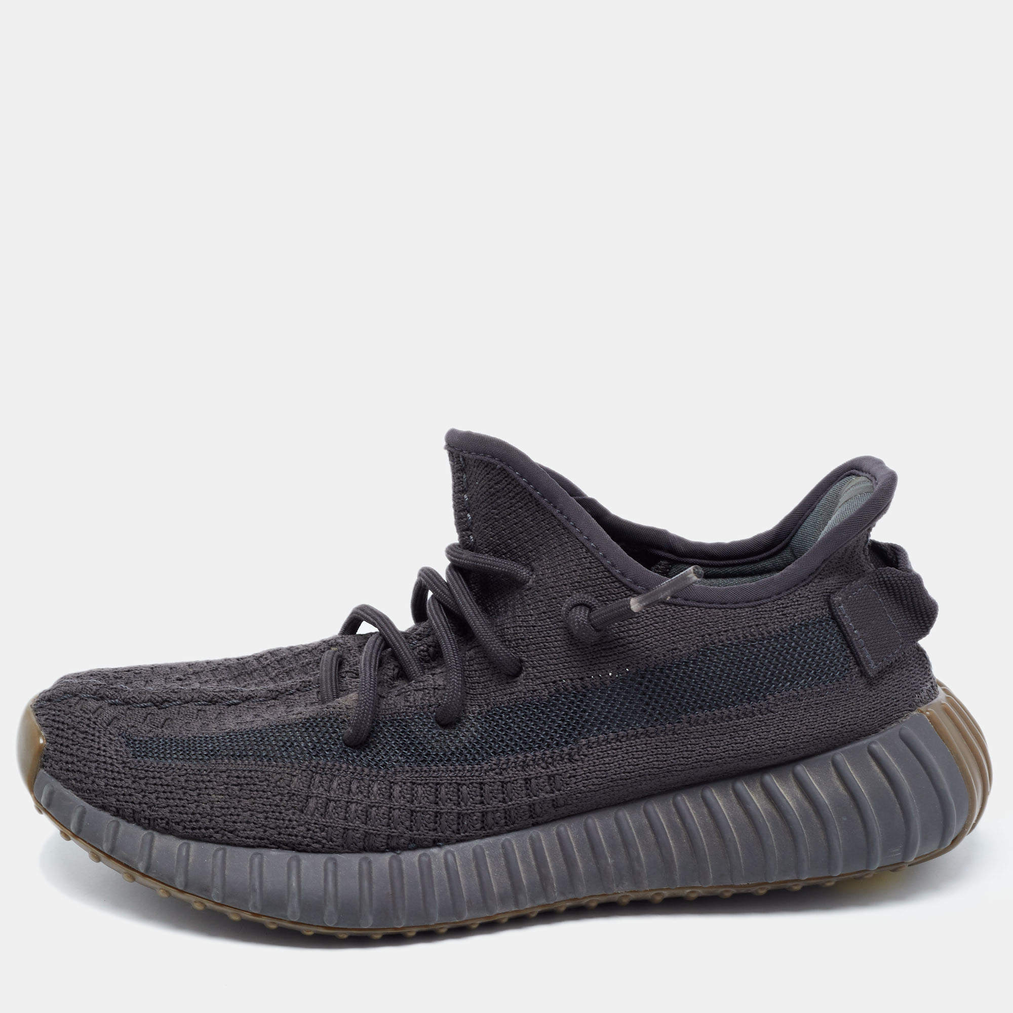 Yeezy x Adidas Black Knit Fabric Boost 350 V2 Cinder Sneakers