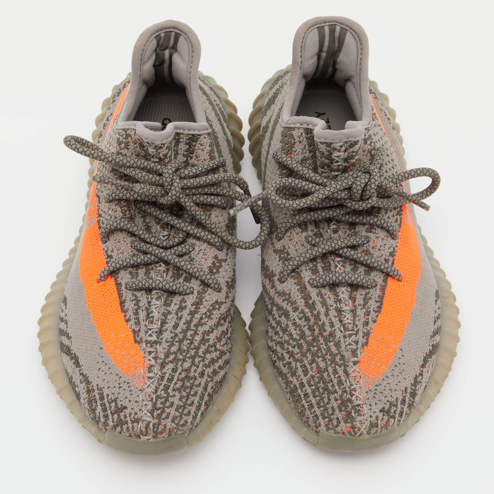 Yeezy x Adidas Grey/Orange Knit Fabric Boost 350 V2 Beluga Reflective  Sneakers Size 39 1/3 Yeezy x Adidas