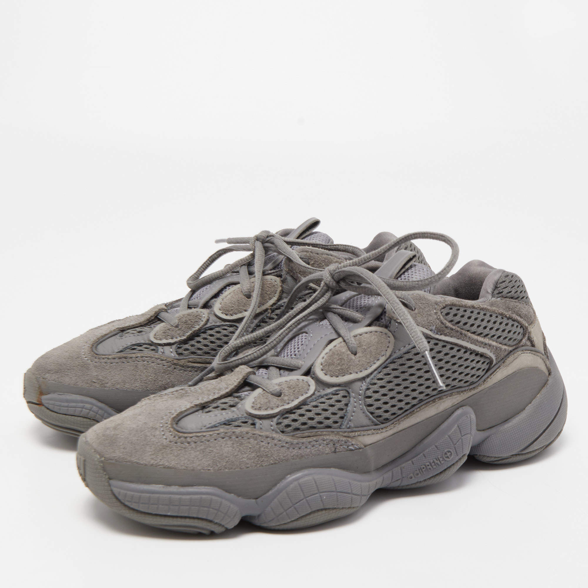 Yeezy x Adidas Grey Suede and Mesh Yeezy 500 Granite Sneakers Size 40