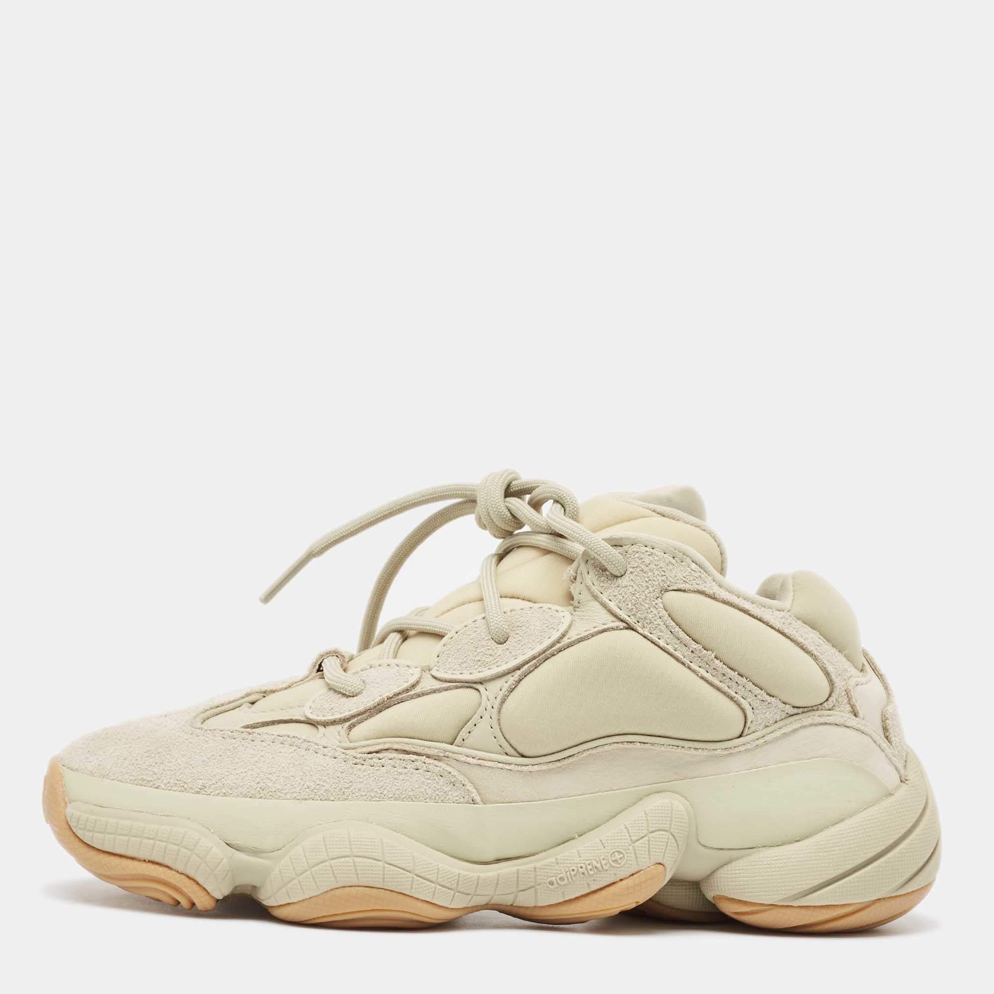 Pre Owned Yeezy x Adidas Grey  Suede and Nylon Yeezy 500  Sneakers Size 38 2/3