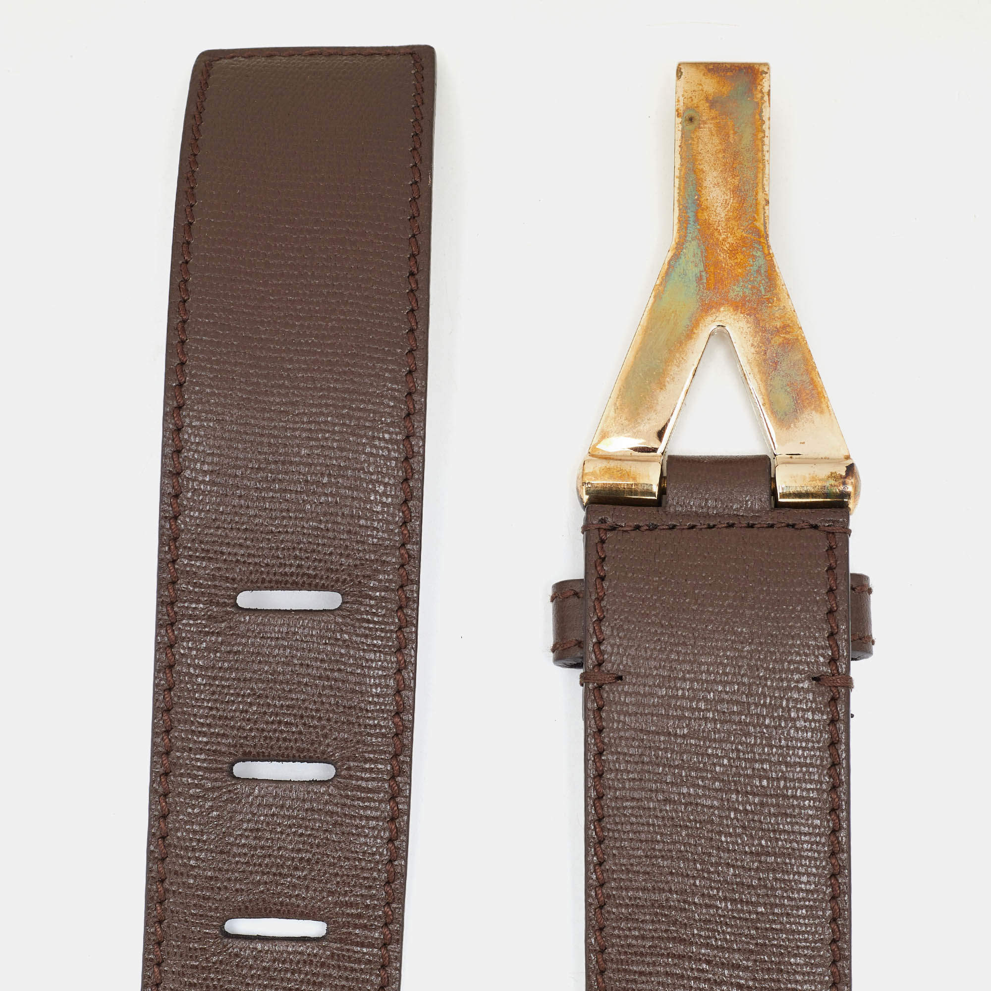 Saint Laurent Paris Black Leather YSL Logo Buckle Belt 95CM Saint Laurent Paris Black Leather YSL Logo Buckle Belt 95CM