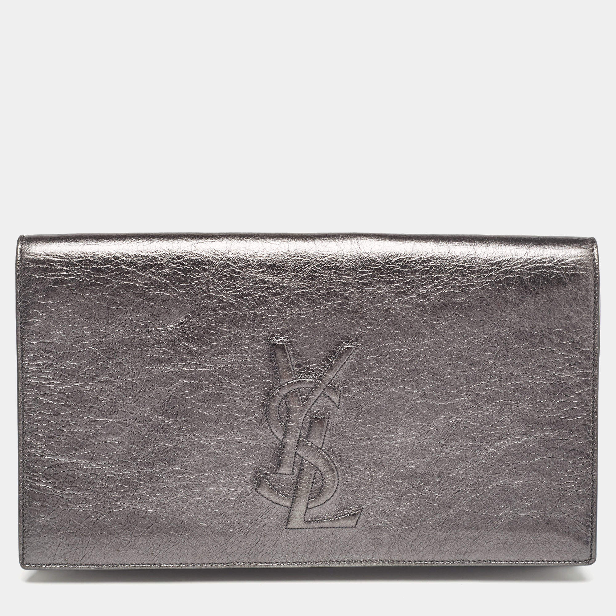 مملوكة مسبقًا Yves Saint Laurent Metallic Leather Belle De Jour Clutch