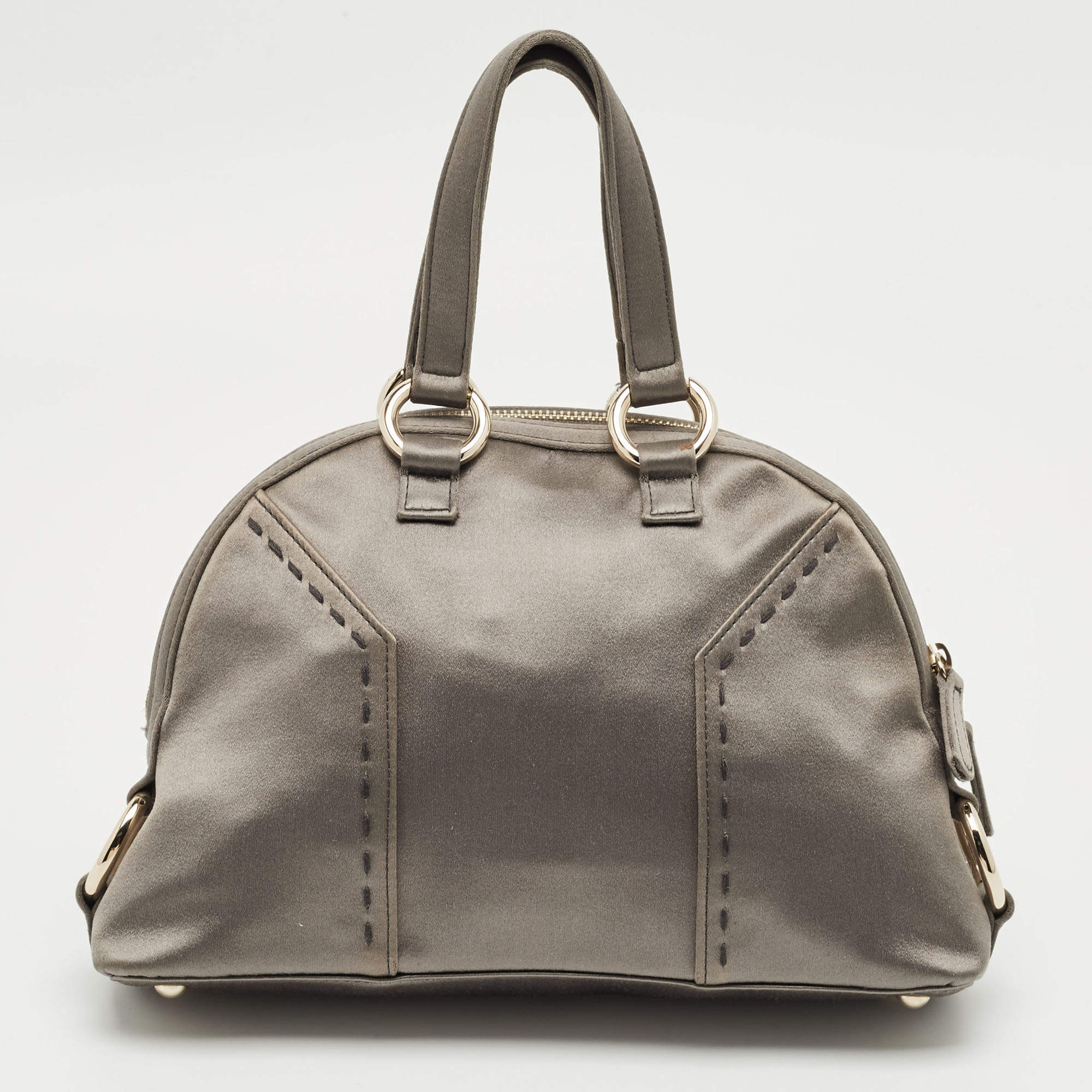 Yves Saint Laurent Black Leather Easy Y Boston Bag Yves