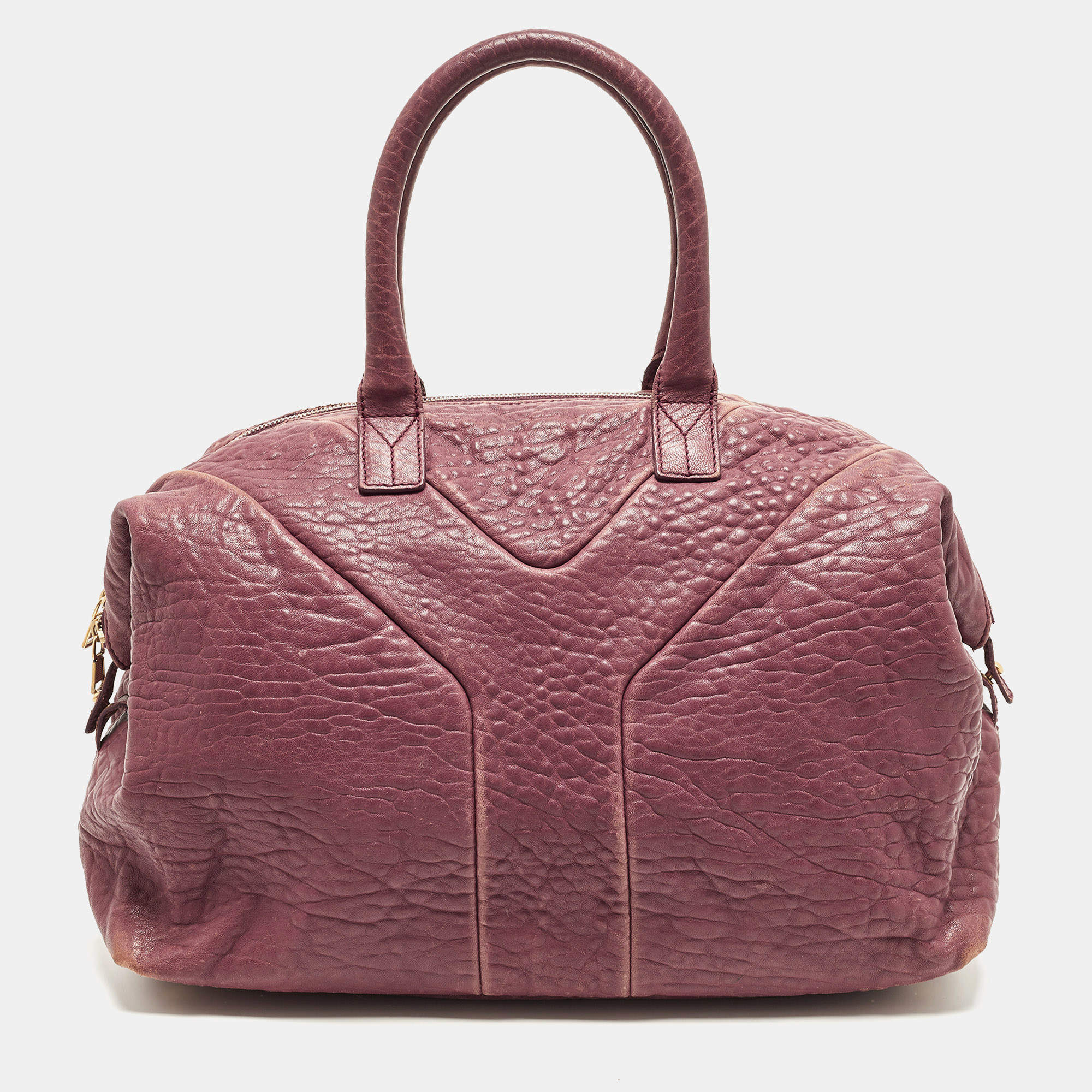 مملوكة مسبقًا Yves Saint Laurent Easy Y Mauve Pink Pebbled Leather Bag