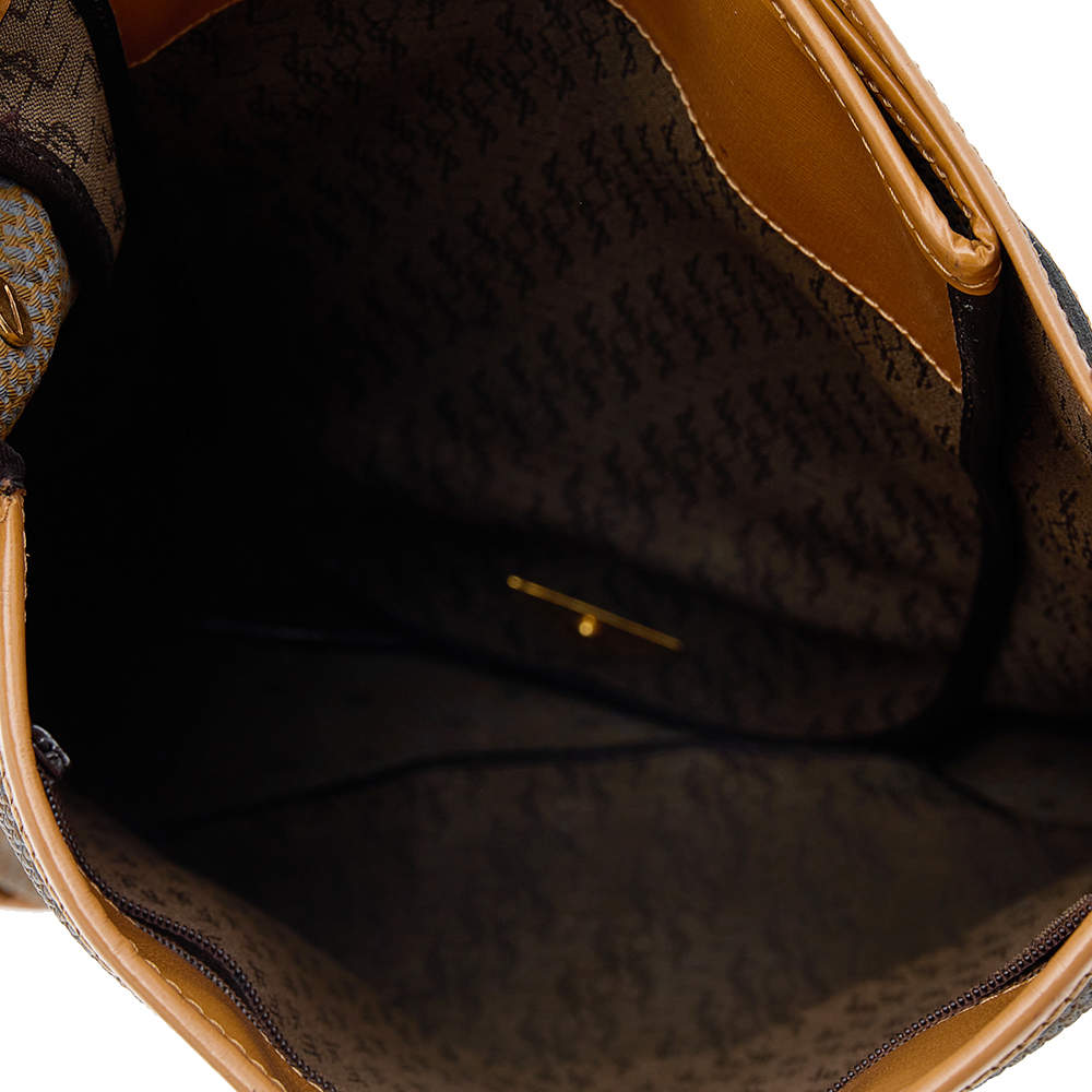 Yves Saint Laurent Brown/Tan Coated Canvas And Leather Vintage Shoulder Bag  Yves Saint Laurent | The Luxury Closet