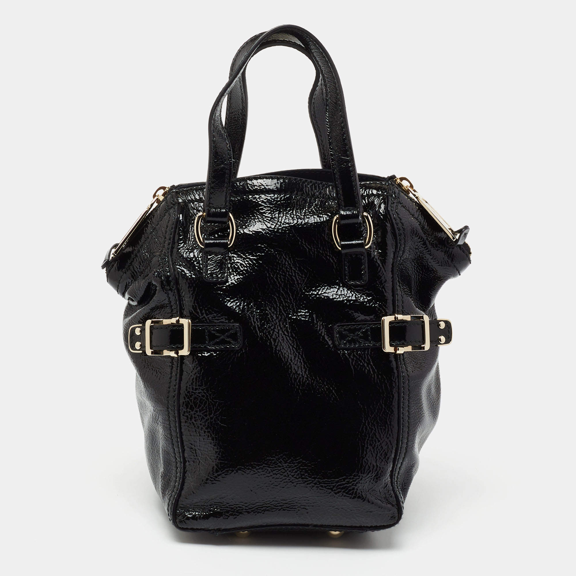 Pre Owned Yves Saint Laurent Black Leather Mini Downtown Tote