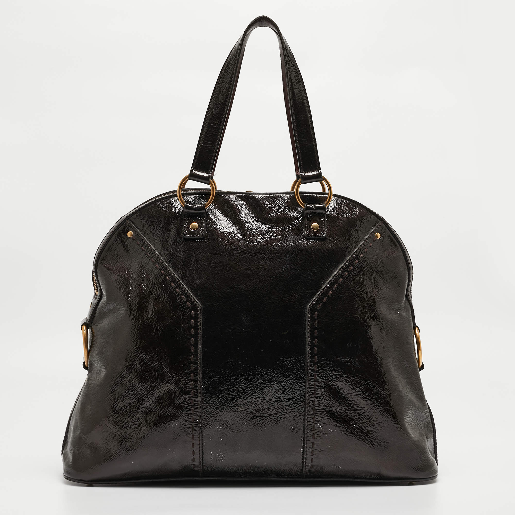 バッグ Yves Saint Laurent / Leather Boston Bag YSL Saint Laurent Boston Bag in Navy Leather – Weekly Lux Drop