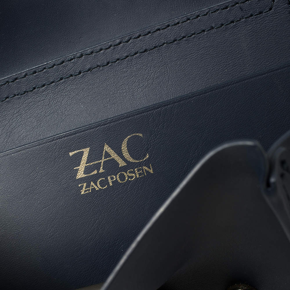 ZAC Zac Posen Dark Blue Leather Mini Faux Pearl Eartha Crossbody Bag Zac  Posen | The Luxury Closet