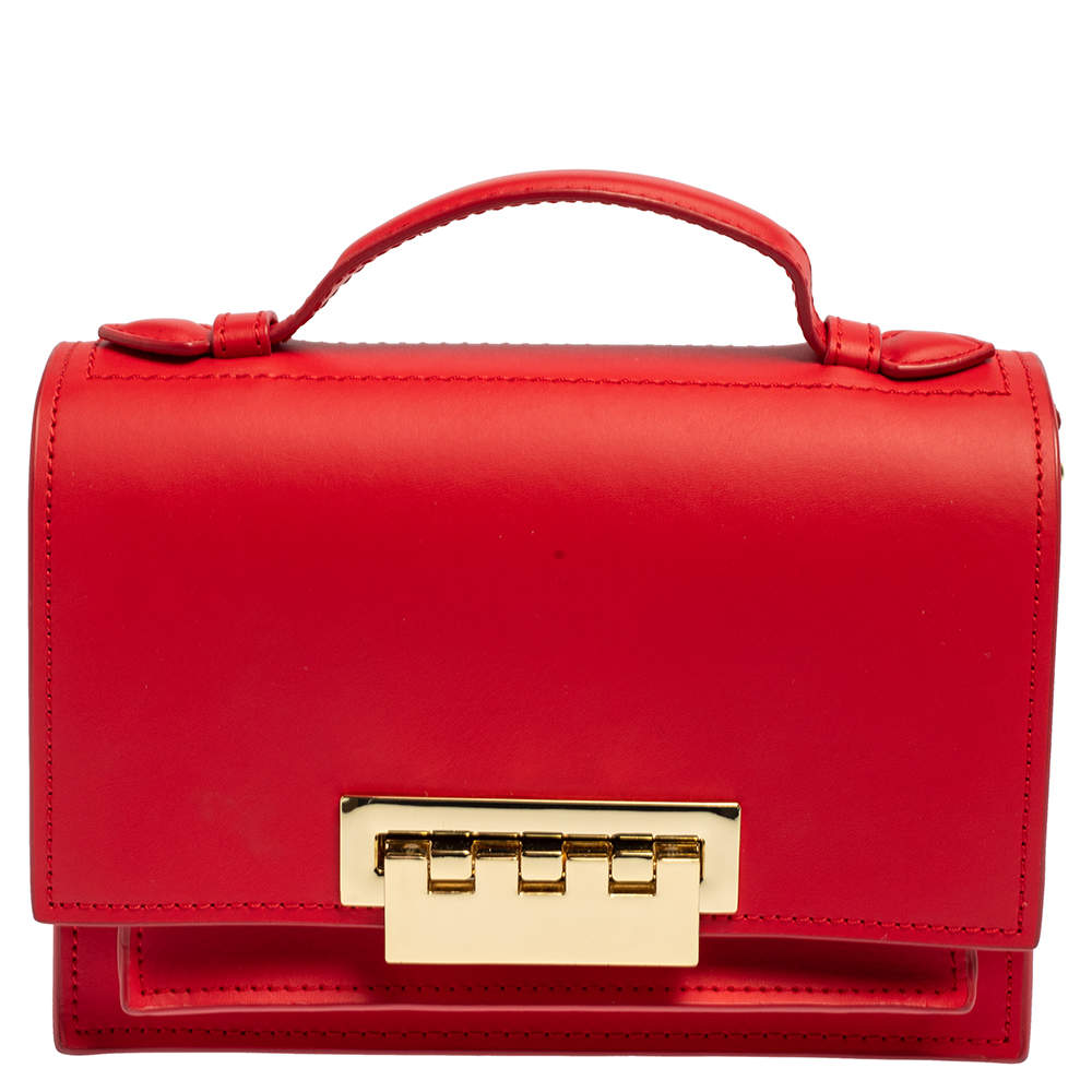 Pre Owned حقيبة زاك بوزن أرثا شيك جلد أحمر بيد علوية