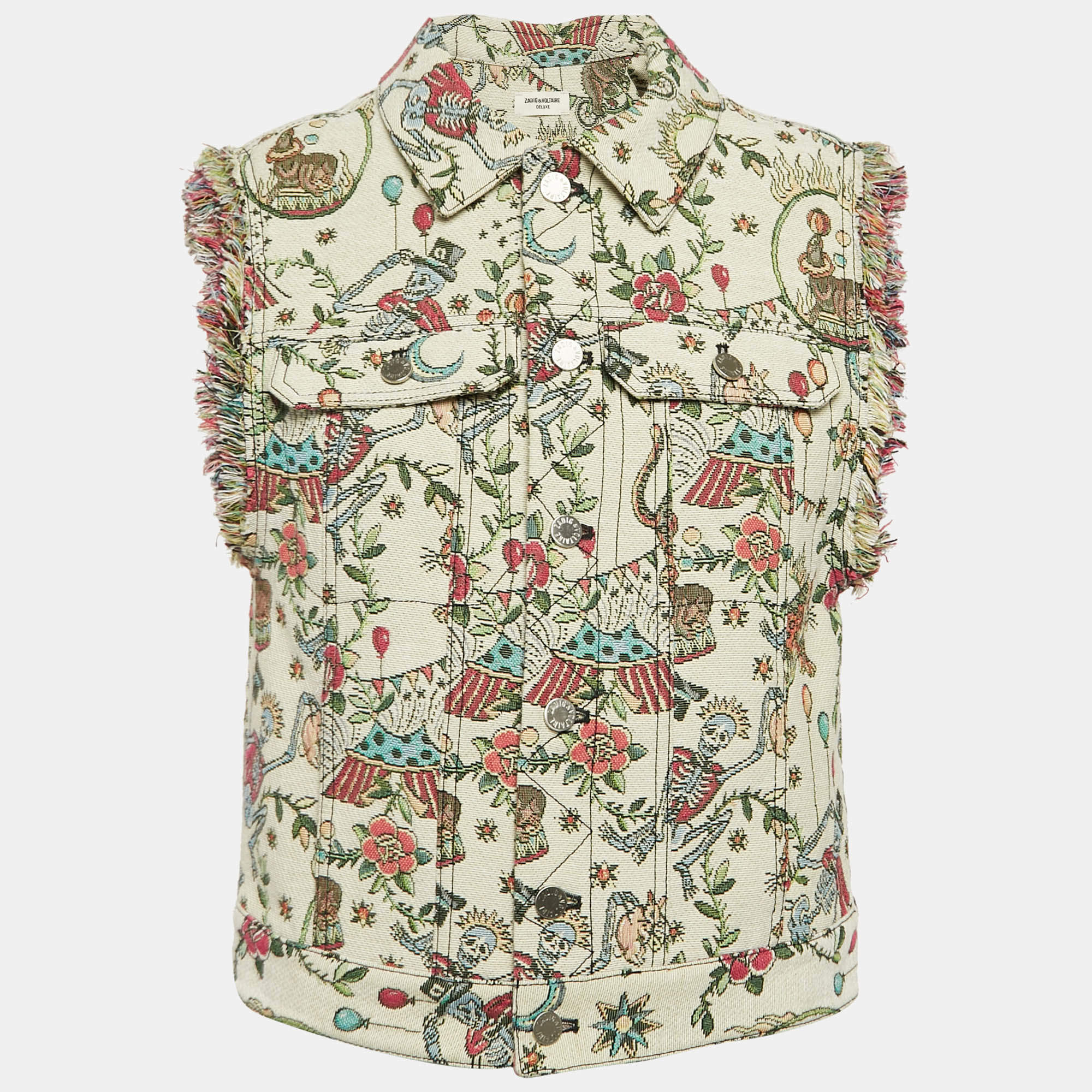Zadig & Voltaire Multicolor Tapestry Kio Deluxe Vest L